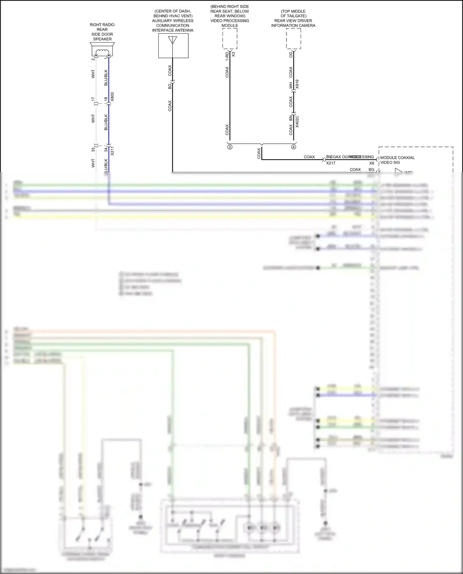GMC Sierra IV facelift (2022-2024) video processing module wiring diagram  (7 of 12)