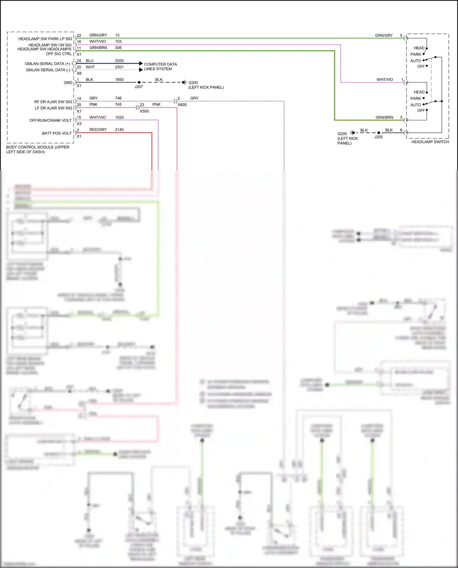 GMC Sierra IV (2018-2022) computer data lines system wiring diagram  (102 of 171)