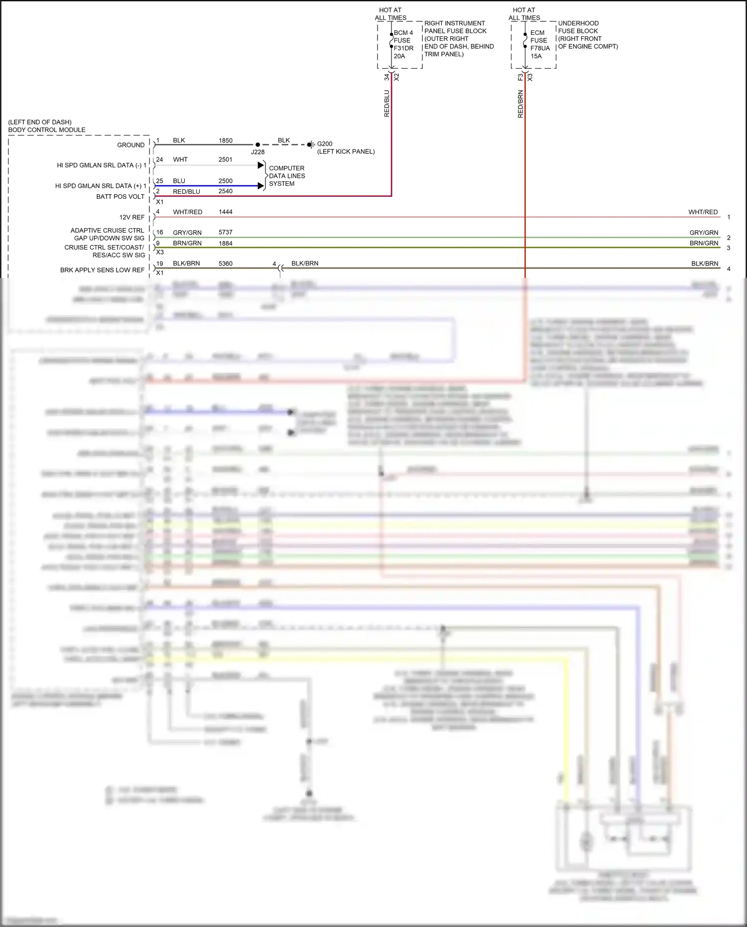 GMC Sierra IV (2018-2022) computer data lines system wiring diagram  (96 of 171)