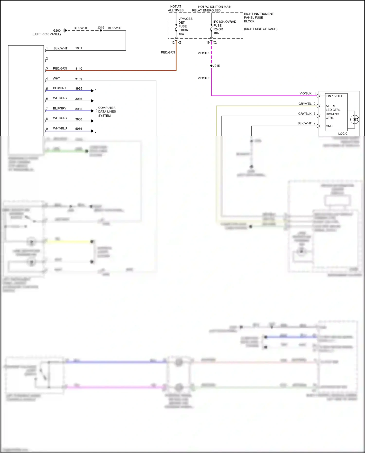 GMC Sierra IV (2018-2022) computer data lines system wiring diagram  (60 of 171)