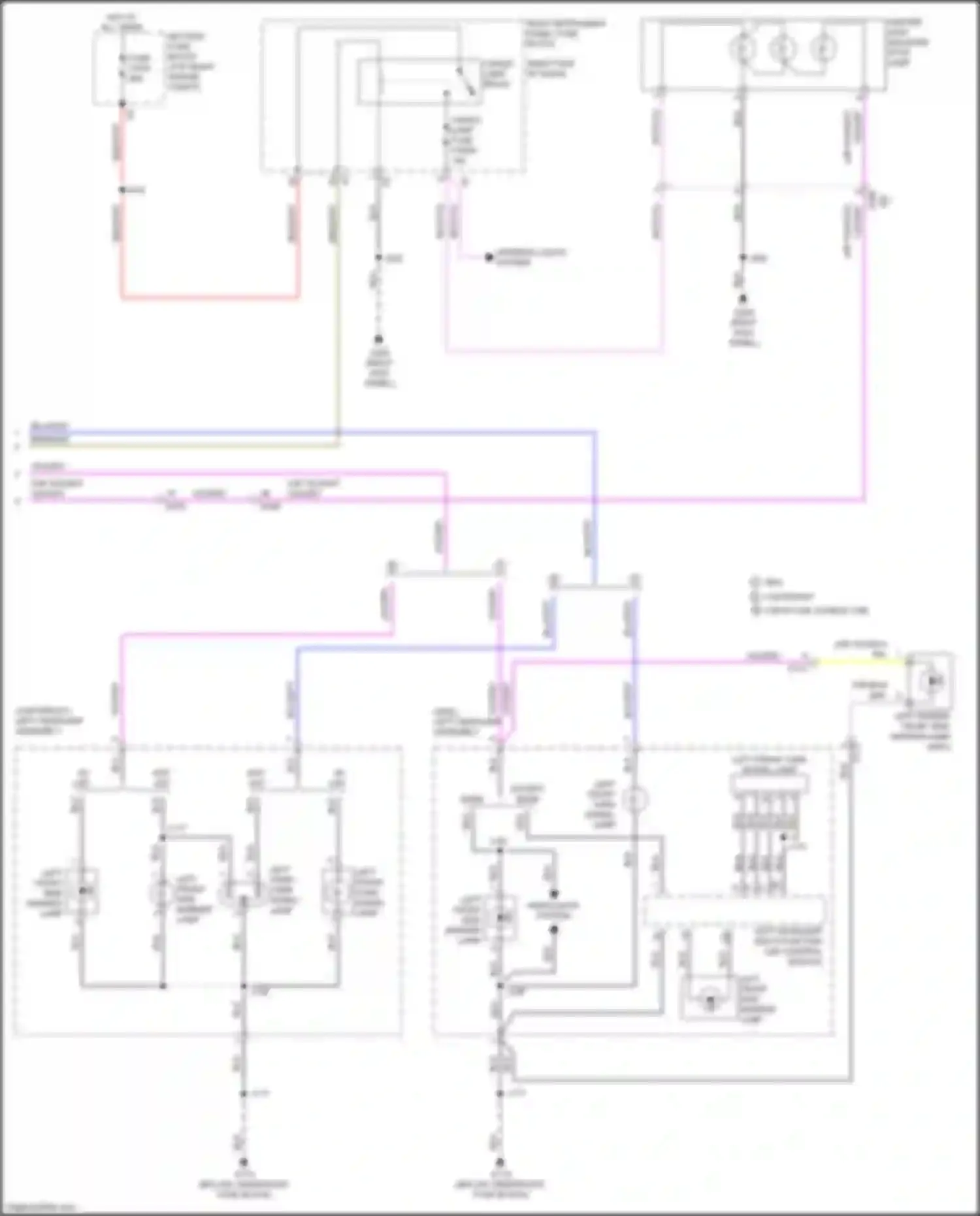 Wiring diagram except base for GMC Sierra IV (2018-2022) (3 of 5)