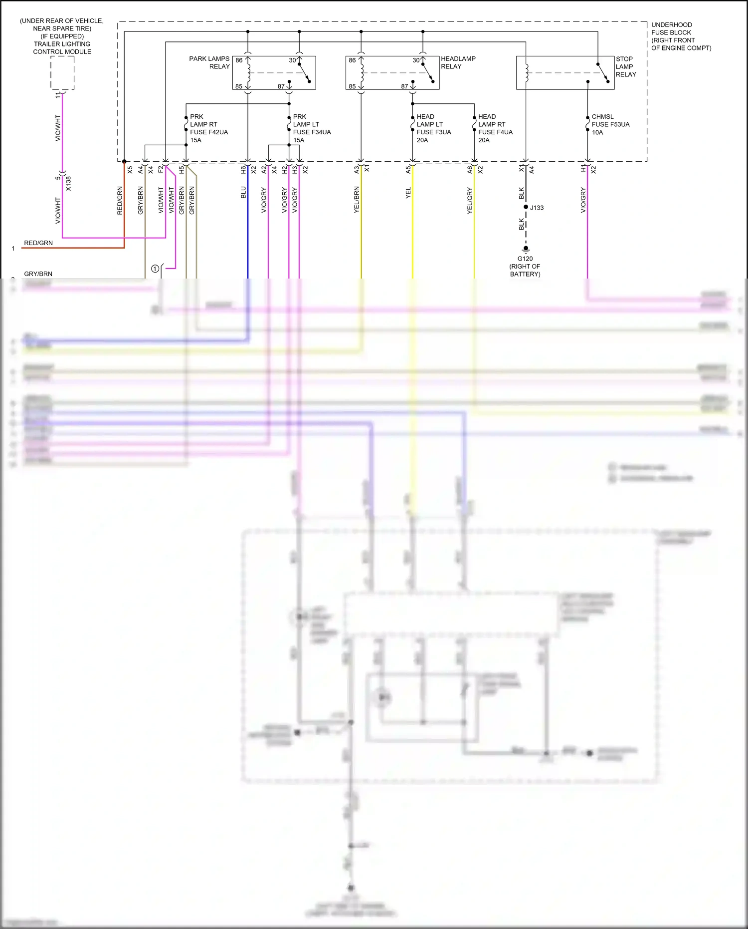 GMC Sierra IV (2018-2022) left headlamp multi-function led control module wiring diagram  (2 of 6)