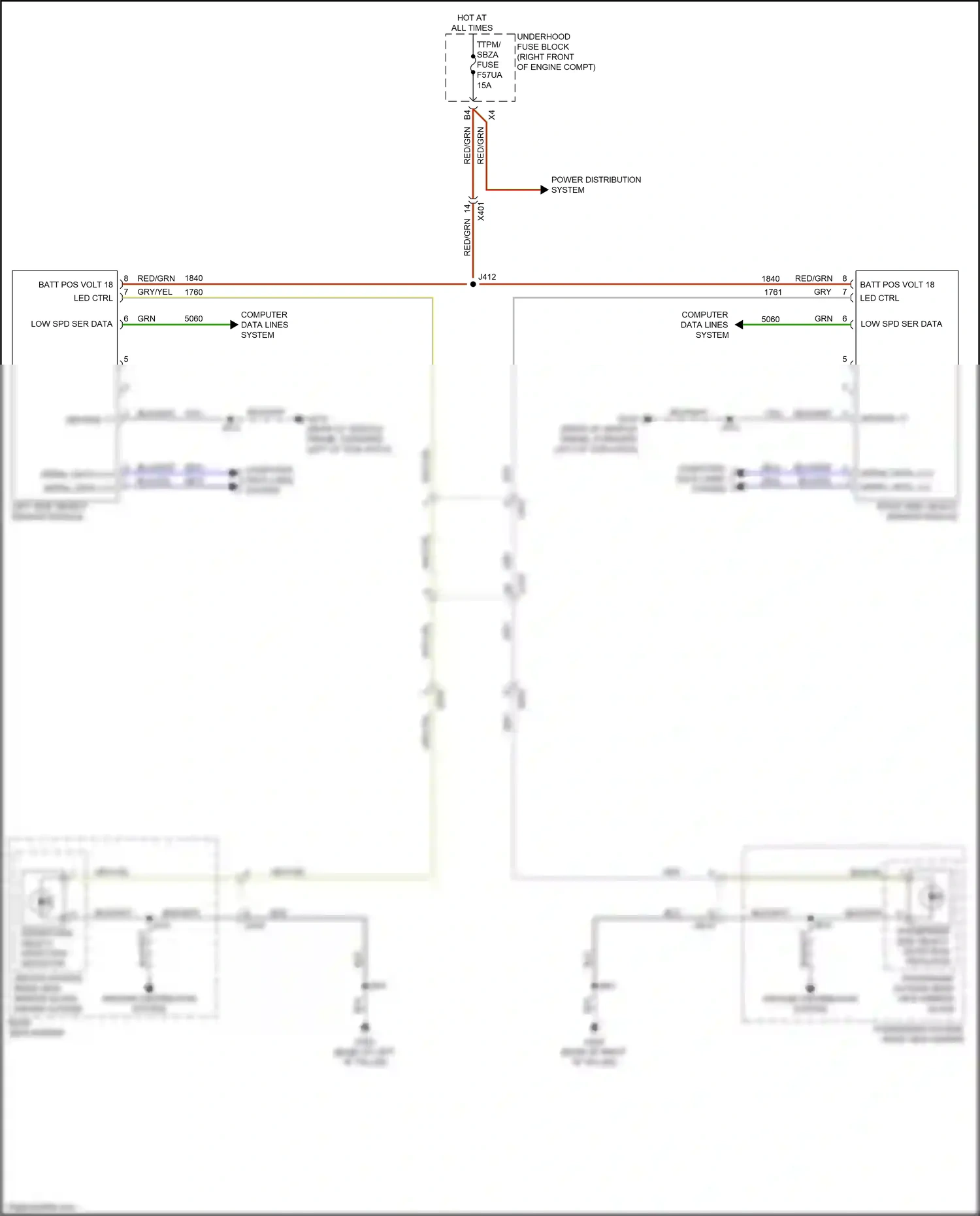 GMC Sierra IV (2018-2022) left side object sensor module wiring diagram  (3 of 6)
