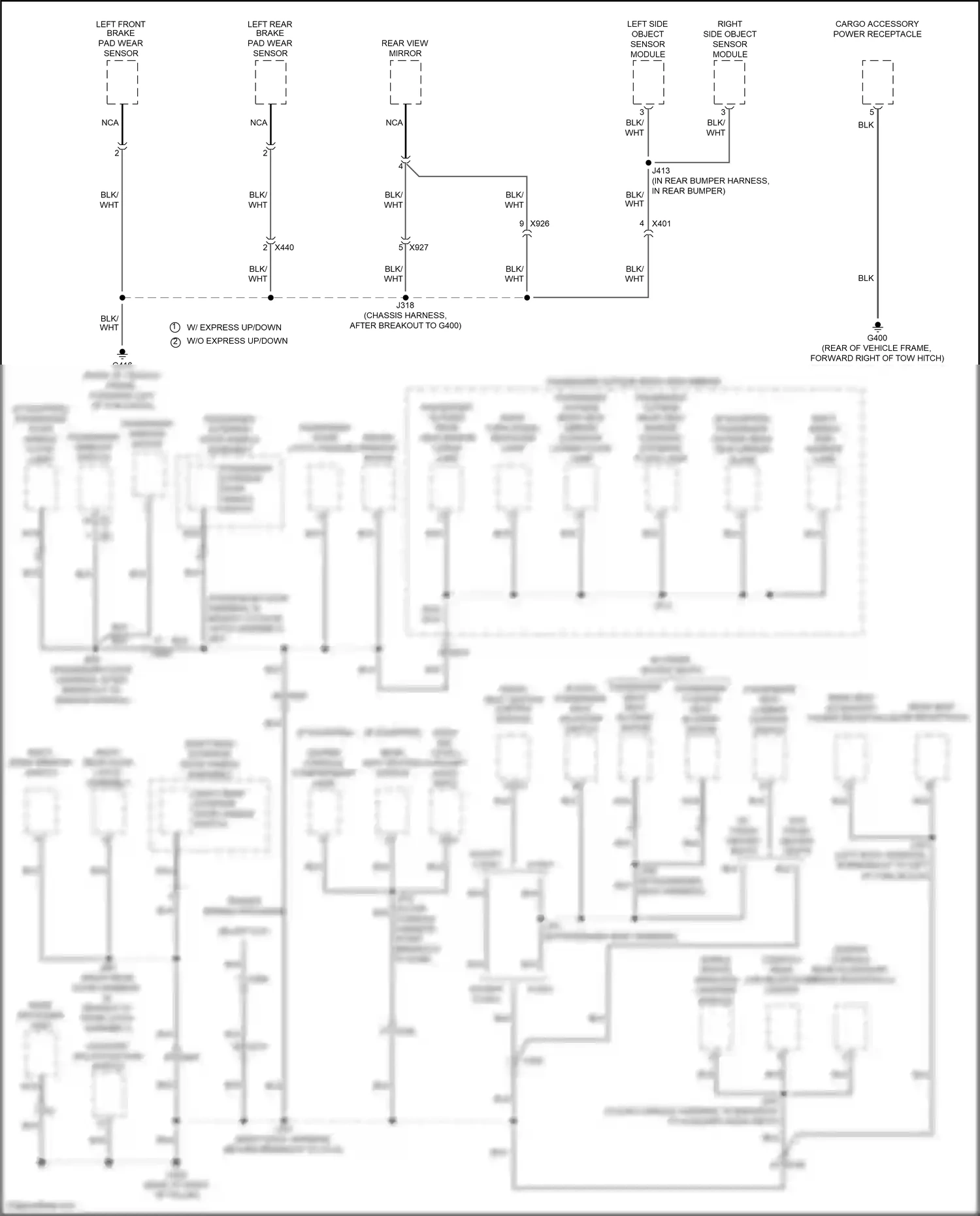 GMC Sierra IV (2018-2022) left side object sensor module wiring diagram  (5 of 6)