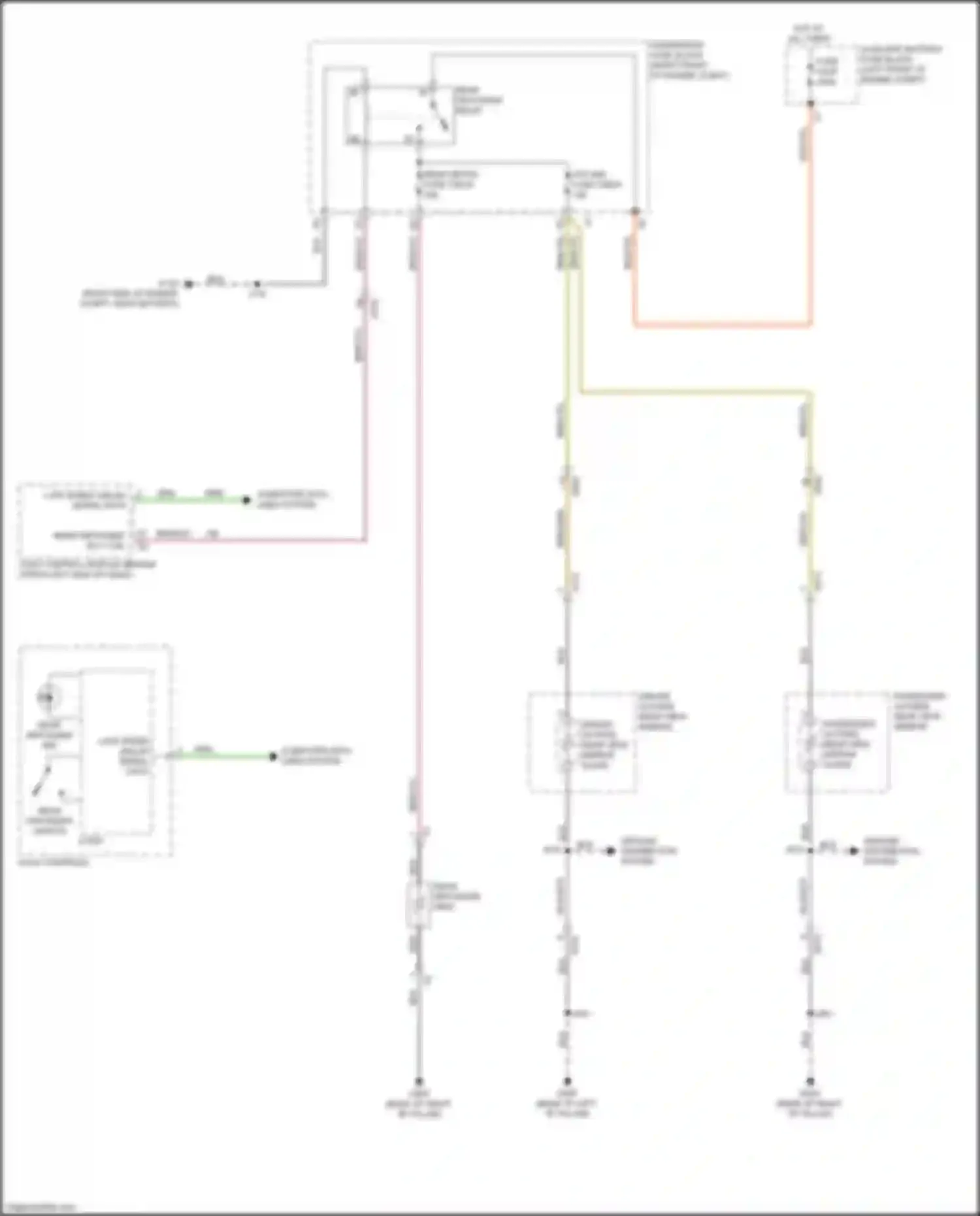 Wiring diagram rear defogger grid for GMC Sierra IV (2018-2022) (1 of 2)