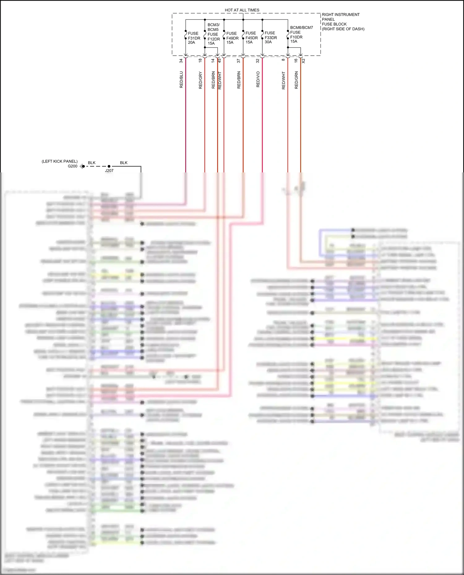 GMC Sierra IV (2018-2022) remote function actr ctrl wiring diagram  (1 of 2)