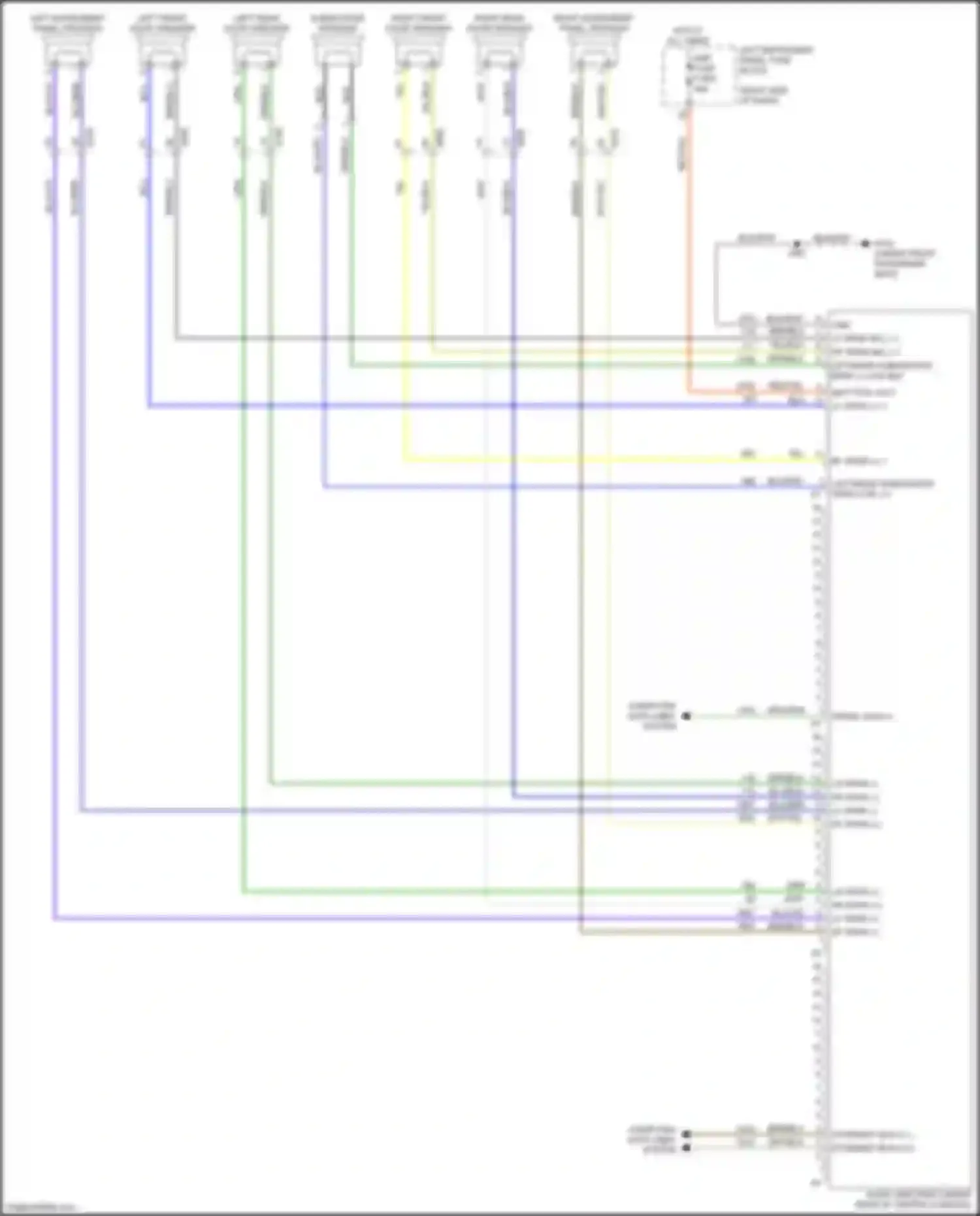 Wiring diagram subwoofer speaker for GMC Sierra IV (2018-2022) (1 of 3)