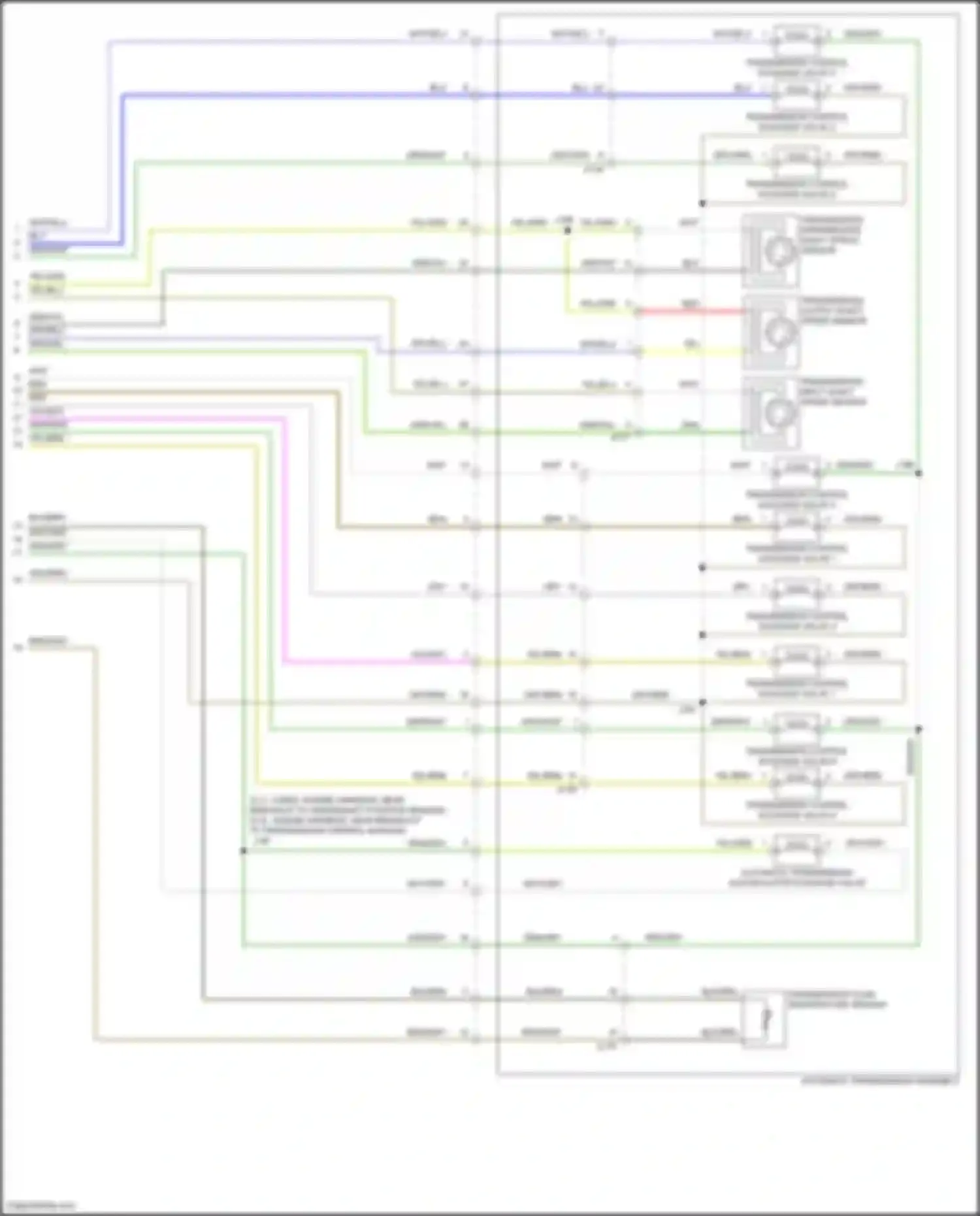 Wiring diagram transmission control solenoid valve 4 for GMC Sierra IV (2018-2022) (2 of 2)