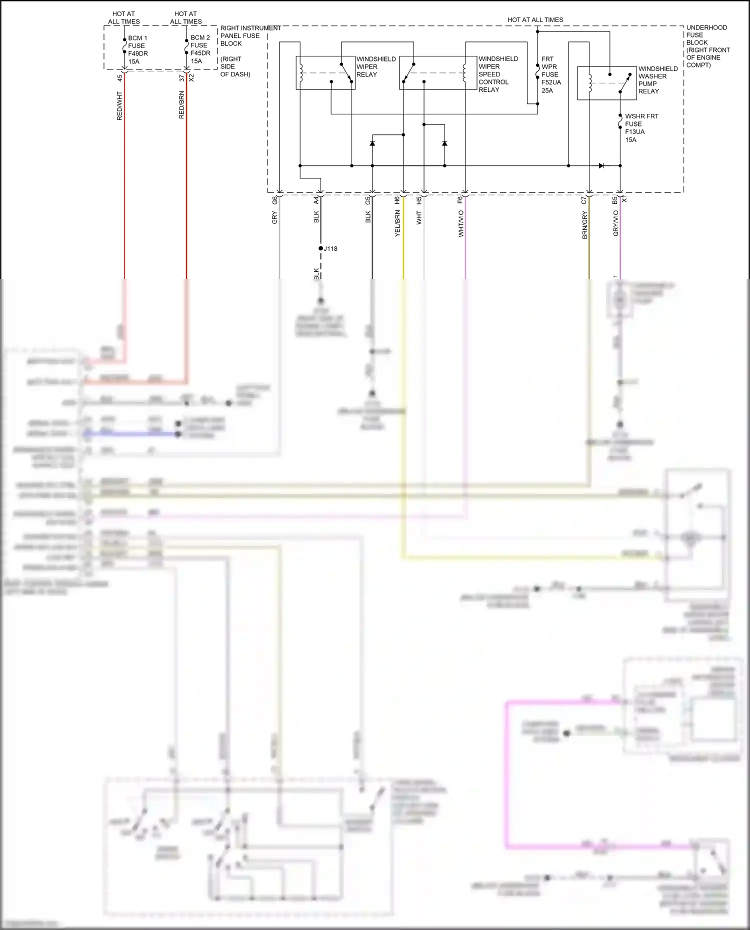 GMC Sierra IV (2018-2022) turn signal/ multi-function switch wiring diagram  (8 of 8)