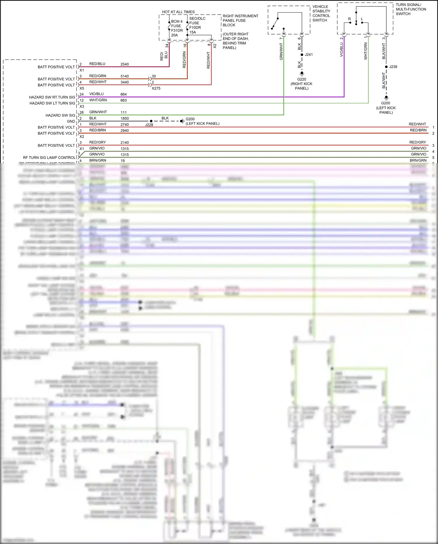 GMC Sierra IV (2018-2022) turn signal/ multi-function switch wiring diagram  (1 of 8)