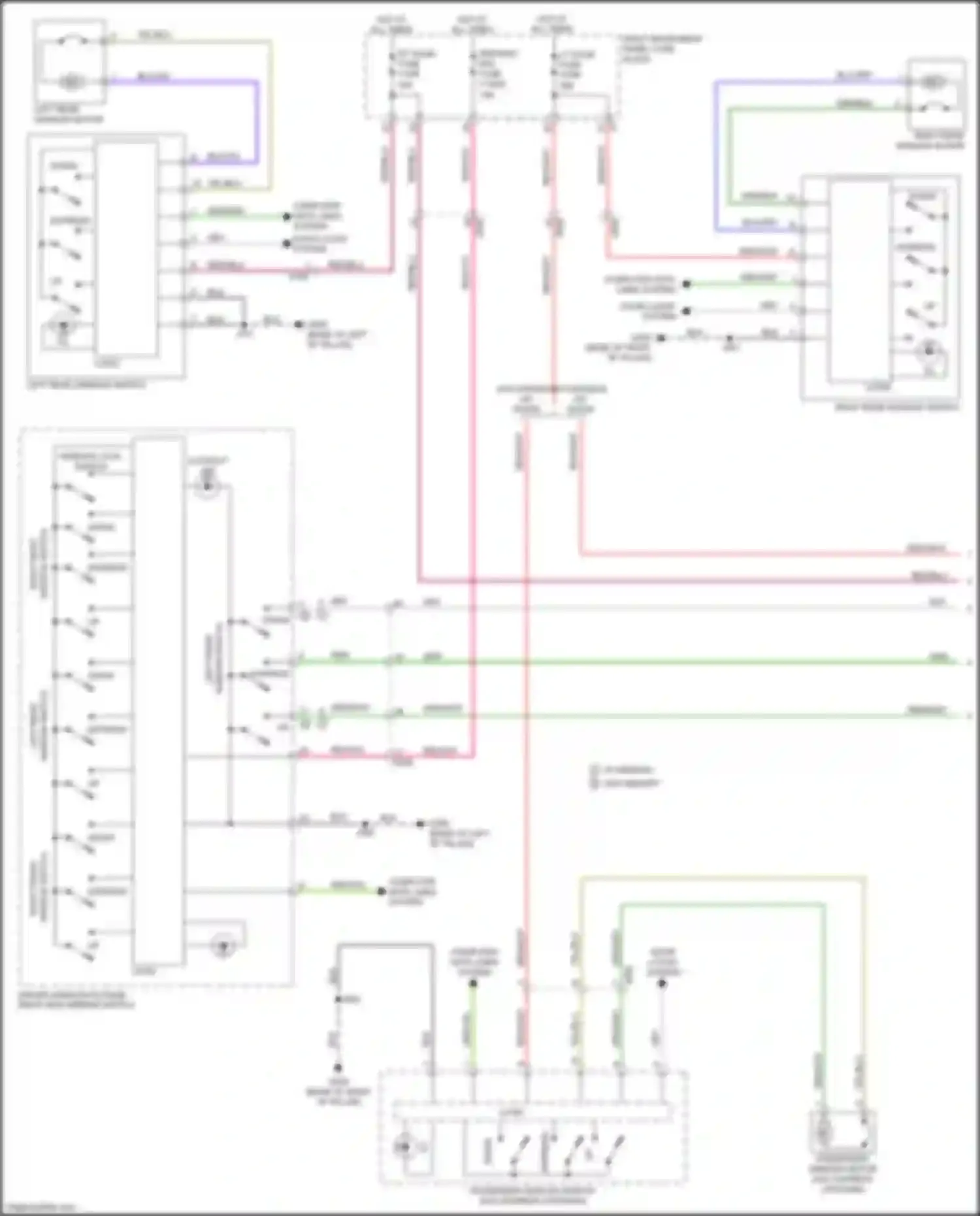 Wiring diagram window switch for GMC Sierra IV (2018-2022) (1 of 1)