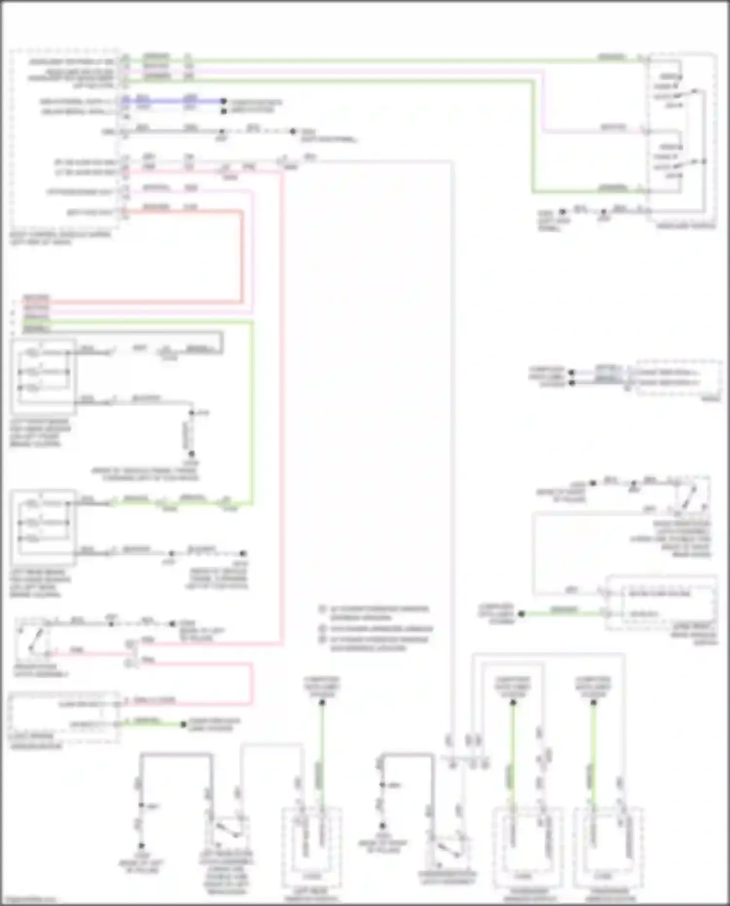 Wiring diagram w/o power operated window for GMC Sierra IV (2018-2022) (1 of 5)