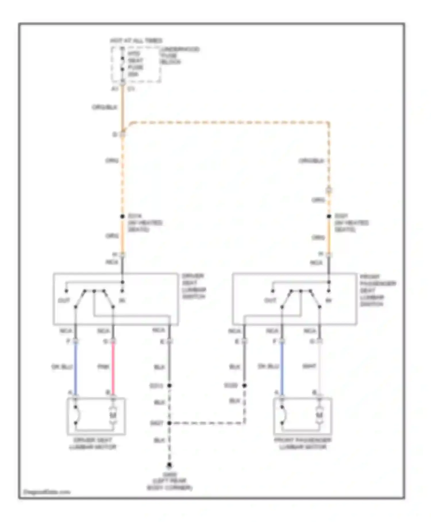 Sonoma GMC II (1994-2004): Lumbar circuit, with memory