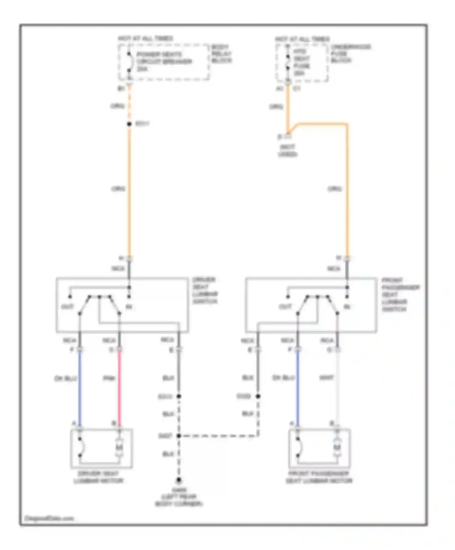 Sonoma GMC II (1994-2004): Lumbar circuit, without memory