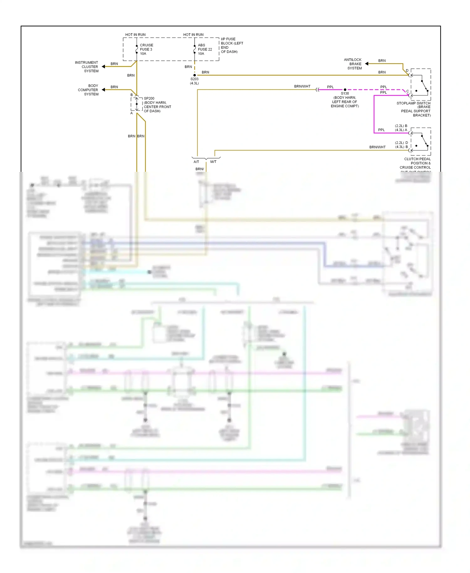 GMC Sonoma II (1994-2004) 2-speed push button control wiring diagram  (1 of 1)