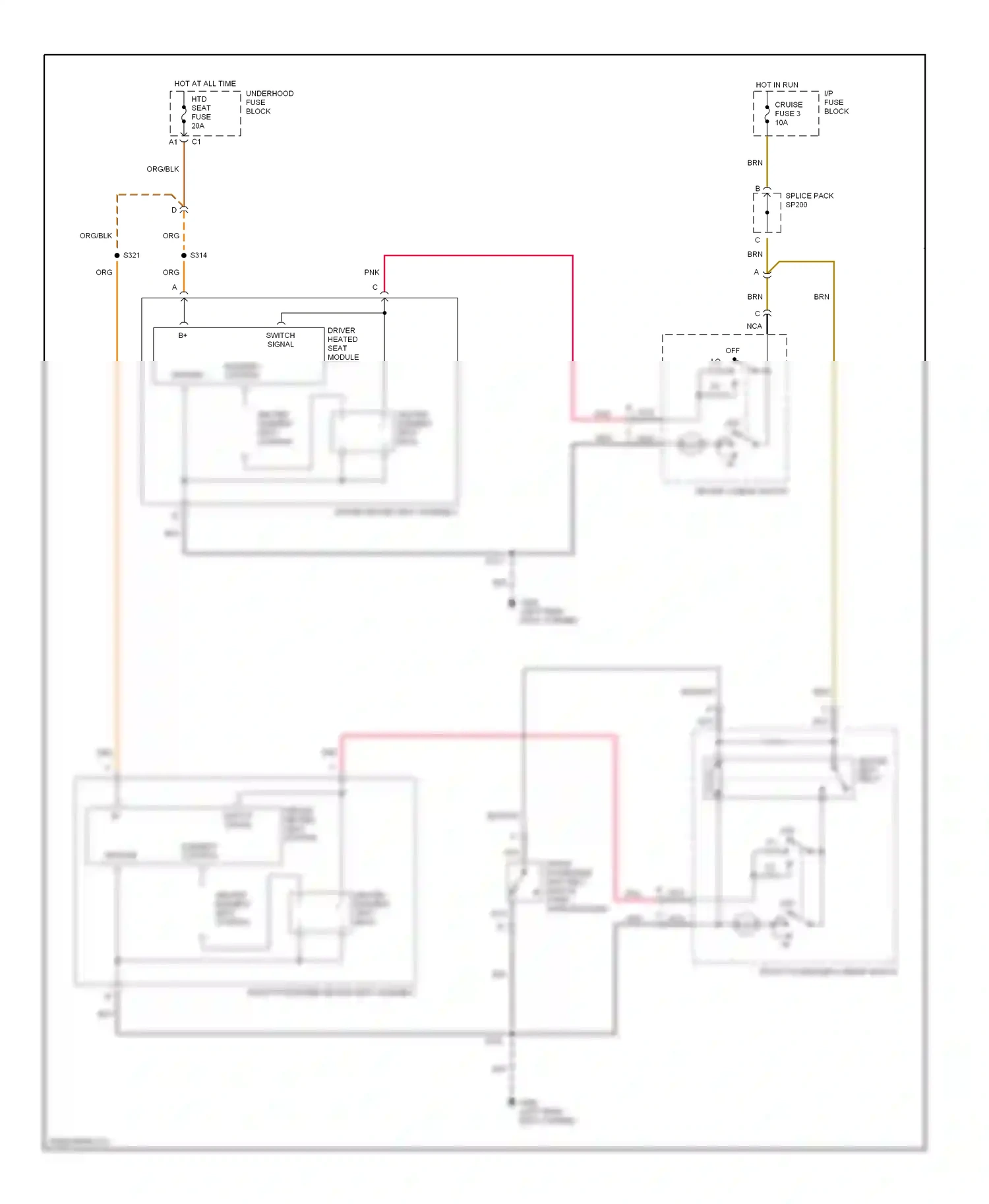 GMC Sonoma II (1994-2004) element control wiring diagram  (1 of 1)