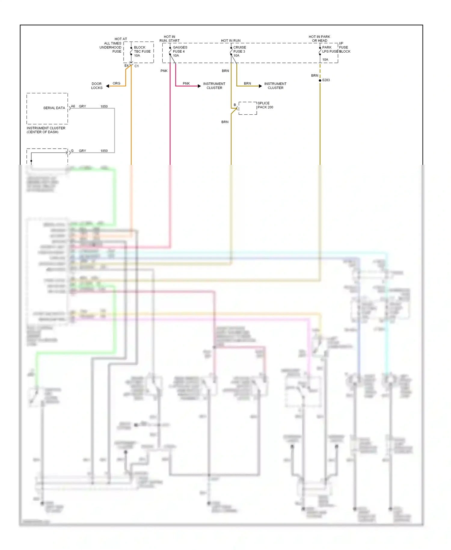 GMC Sonoma II (1994-2004) front rt turn fuse wiring diagram  (1 of 1)