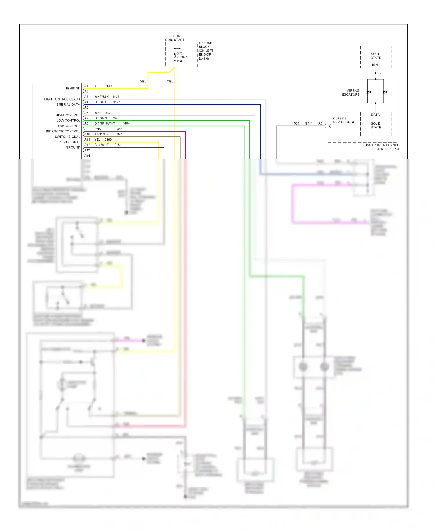 GMC Sonoma II (1994-2004) high control class 2 serial data wiring diagram  (1 of 1)