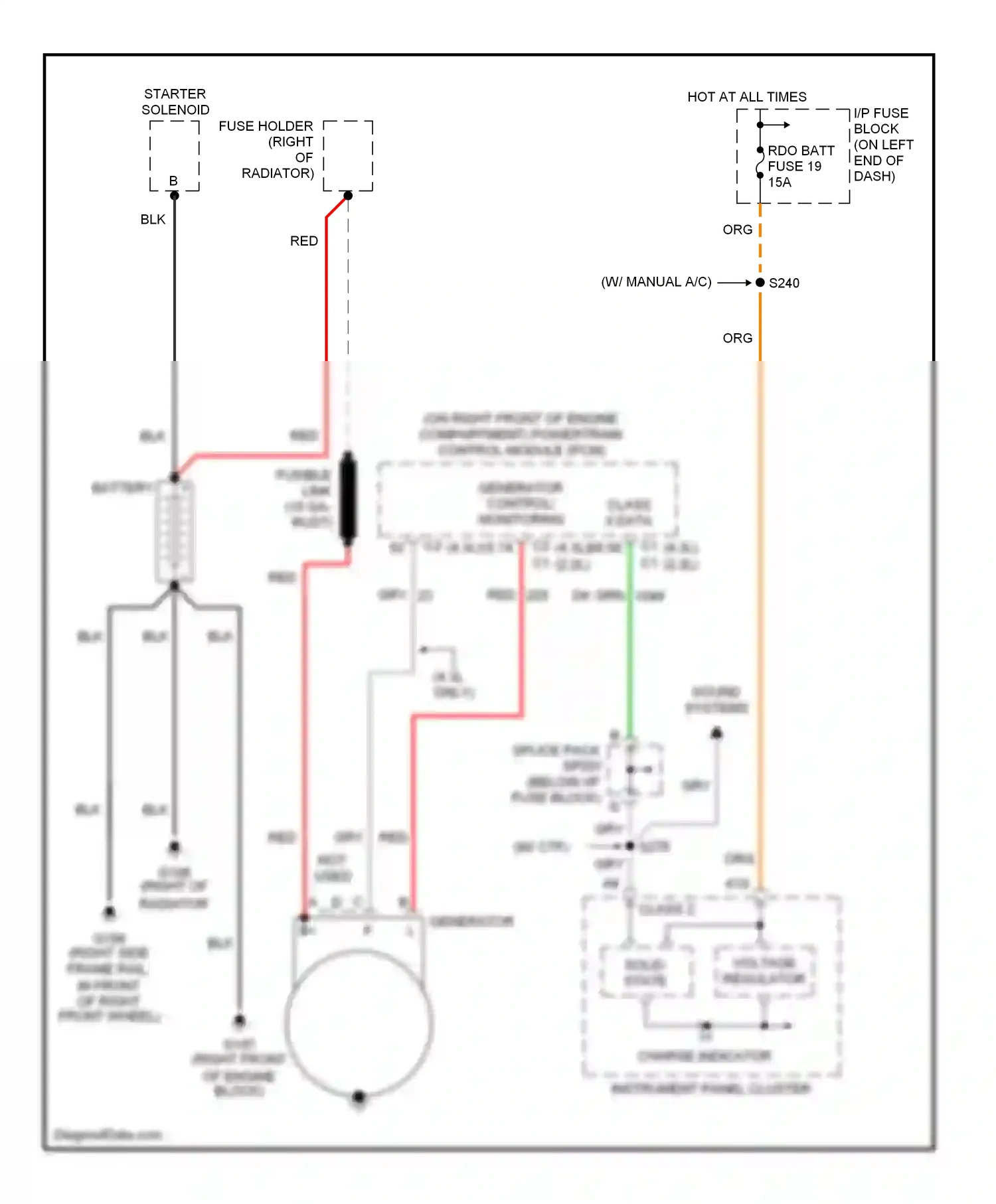 GMC Sonoma II (1994-2004) voltage regulator solid state wiring diagram  (1 of 1)