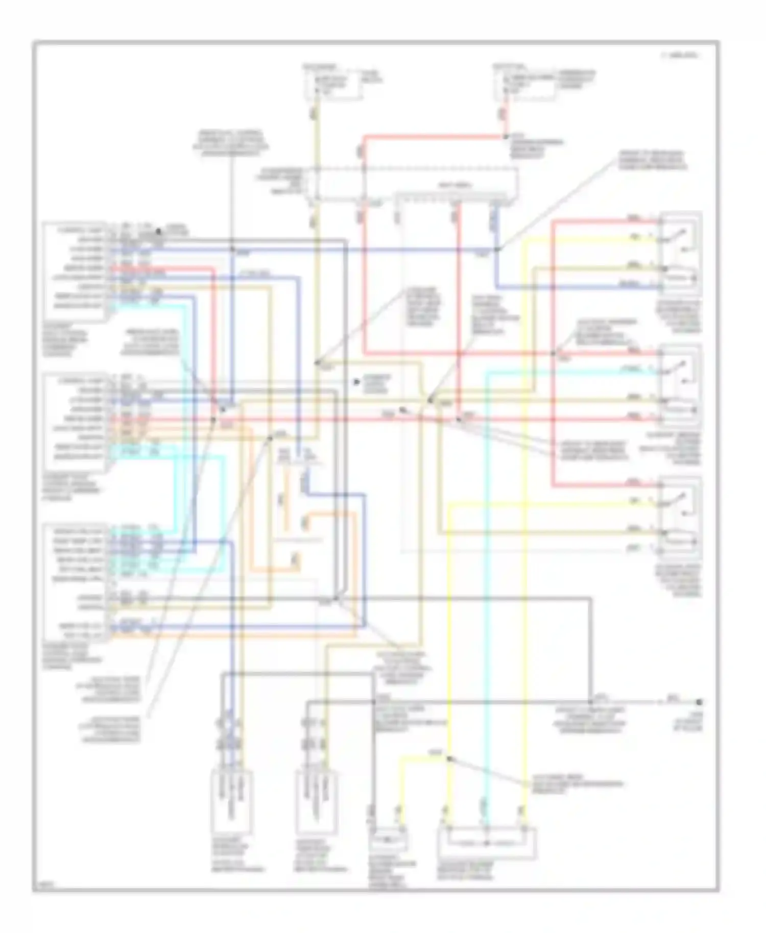 Wiring diagram auxiliary mode door actuator for GMC Suburban C2500  (1985-1999) (1 of 3)