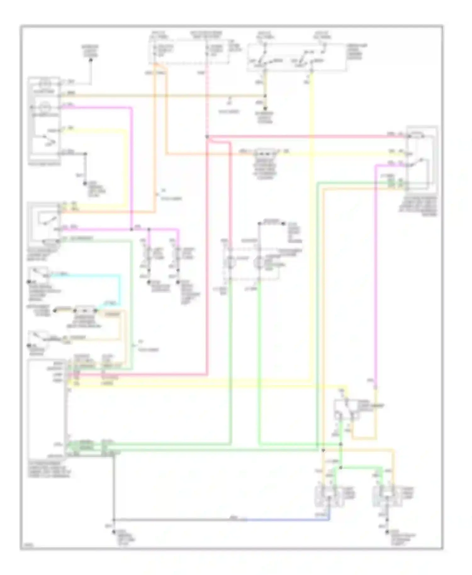 Wiring diagram instrument cluster hi beam indi- cator drl indi- cator for GMC Suburban C2500  (1985-1999) (1 of 1)