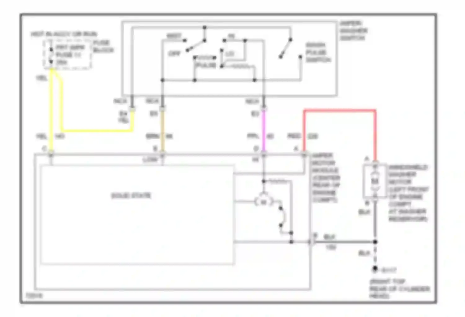 Wiring diagram wiper motor module for GMC Suburban C2500  (1985-1999) (1 of 5)