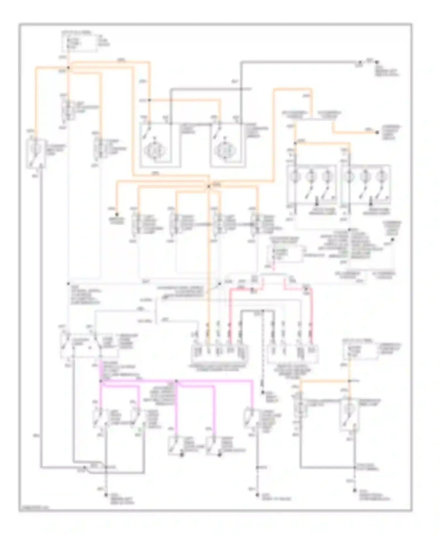 Suburban K2500 GMC  (1985-1999): Courtesy lamps circuit, with auxiliary lighting