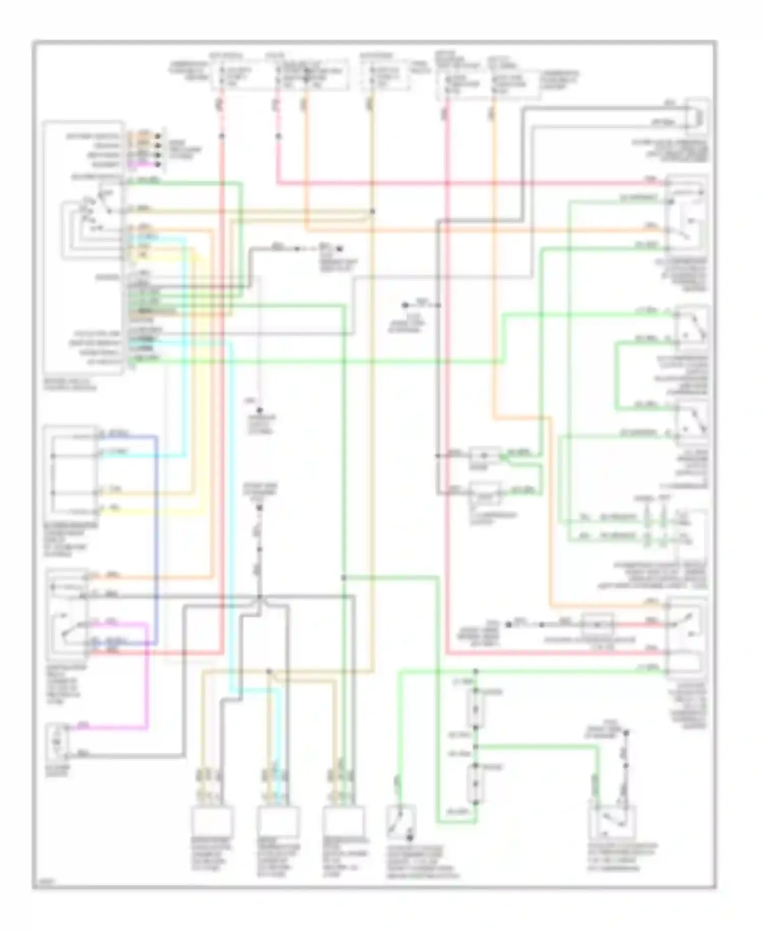 Wiring diagram 1 2 3 4 5 6 7 8 9 10 illumination ground a/c disable recirc ctrl ignition for GMC Suburban K2500  (1985-1999) (1 of 3)
