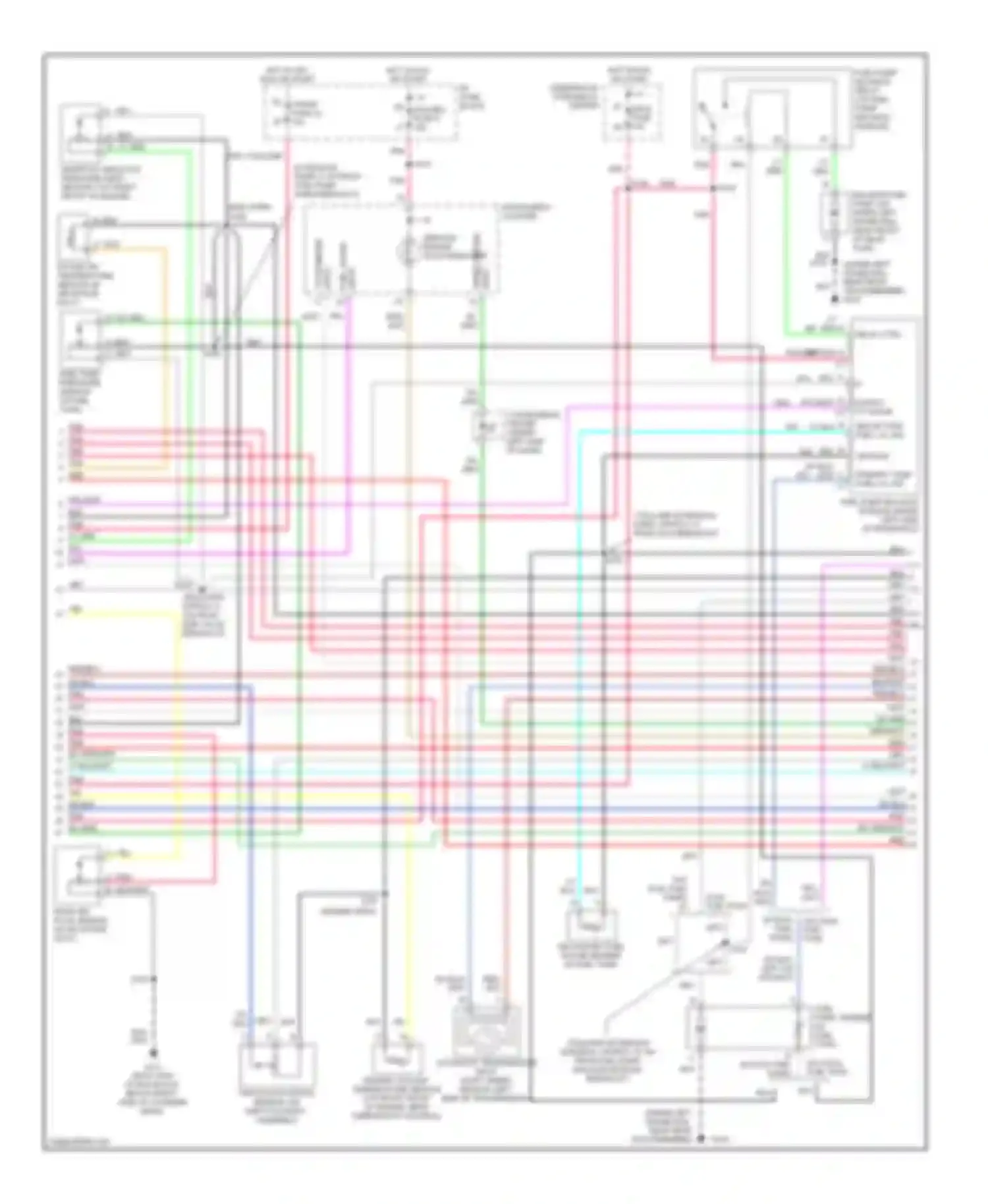 Wiring diagram hot in run or start underhood fuse-relay center for GMC Suburban K2500  (1985-1999) (1 of 1)