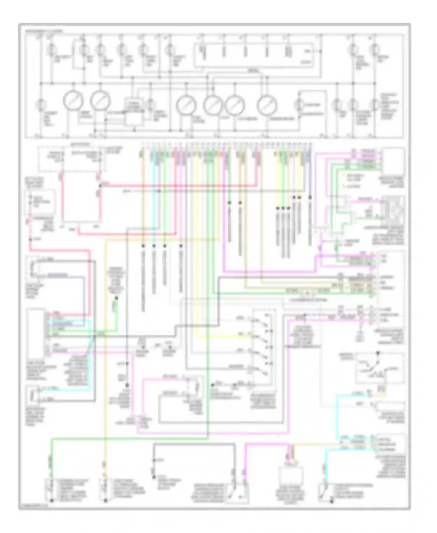 Wiring diagram malfunc- tion indicator lamp for GMC Suburban K2500  (1985-1999) (1 of 2)