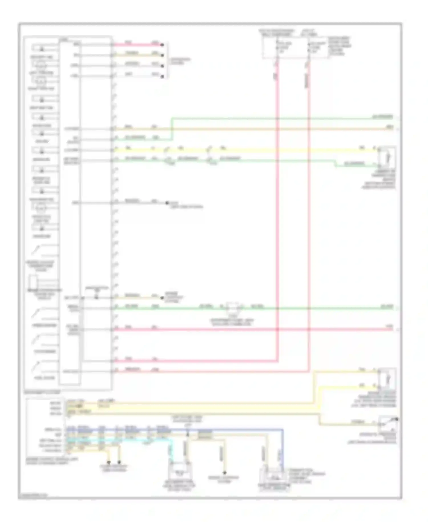 Terrain GMC I (2009-2015): Instrument cluster circuit (1 of 2)