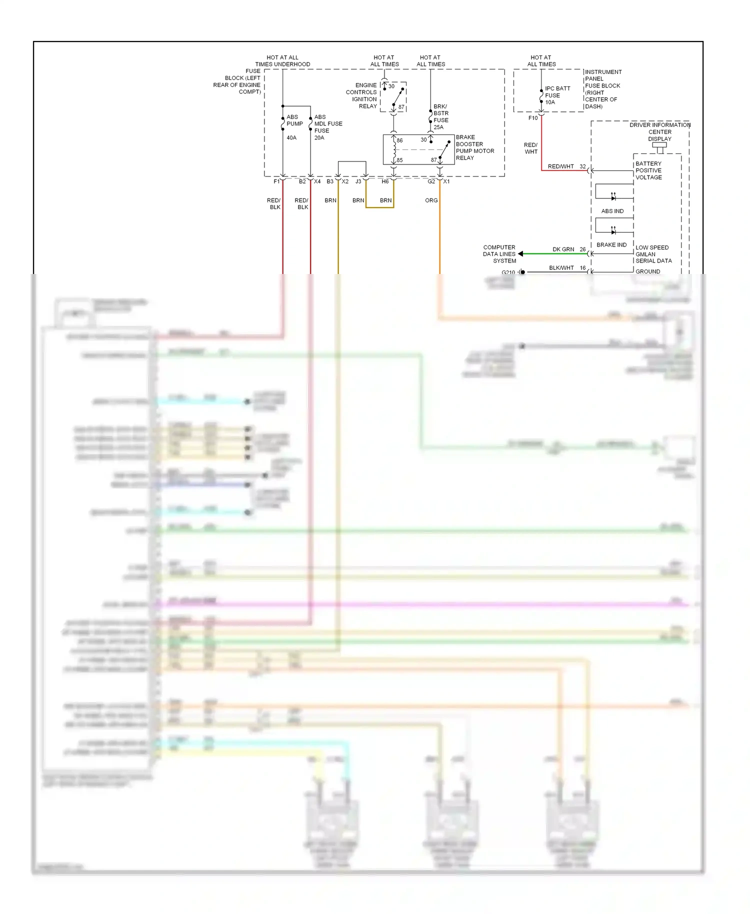 GMC Terrain I (2009-2015) (left kick panel) wiring diagram  (1 of 3)