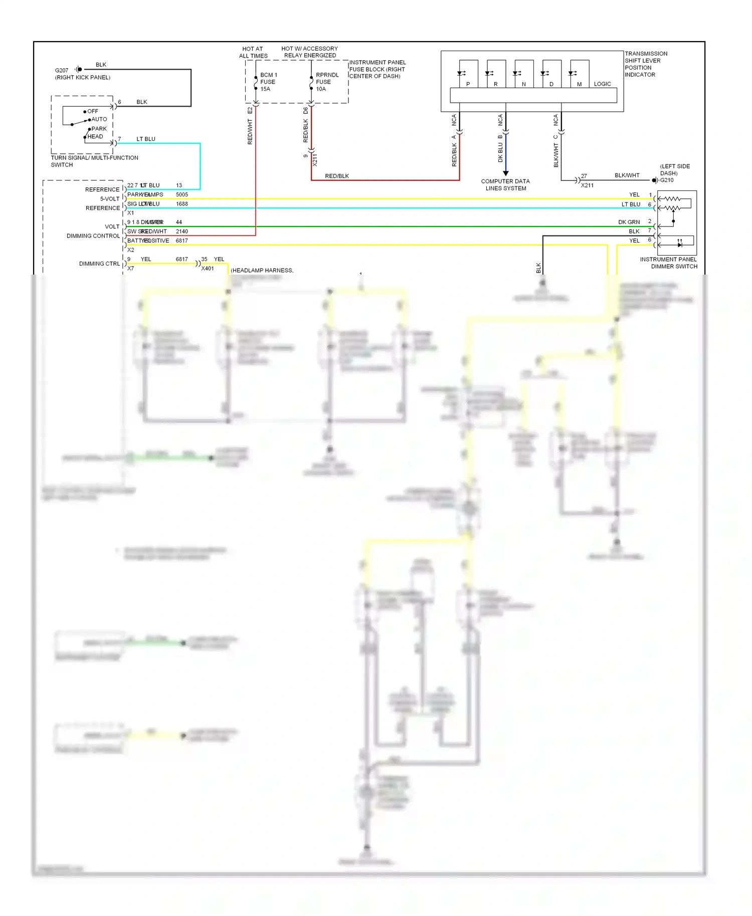 GMC Terrain I (2009-2015) (left side dash) wiring diagram  (4 of 5)
