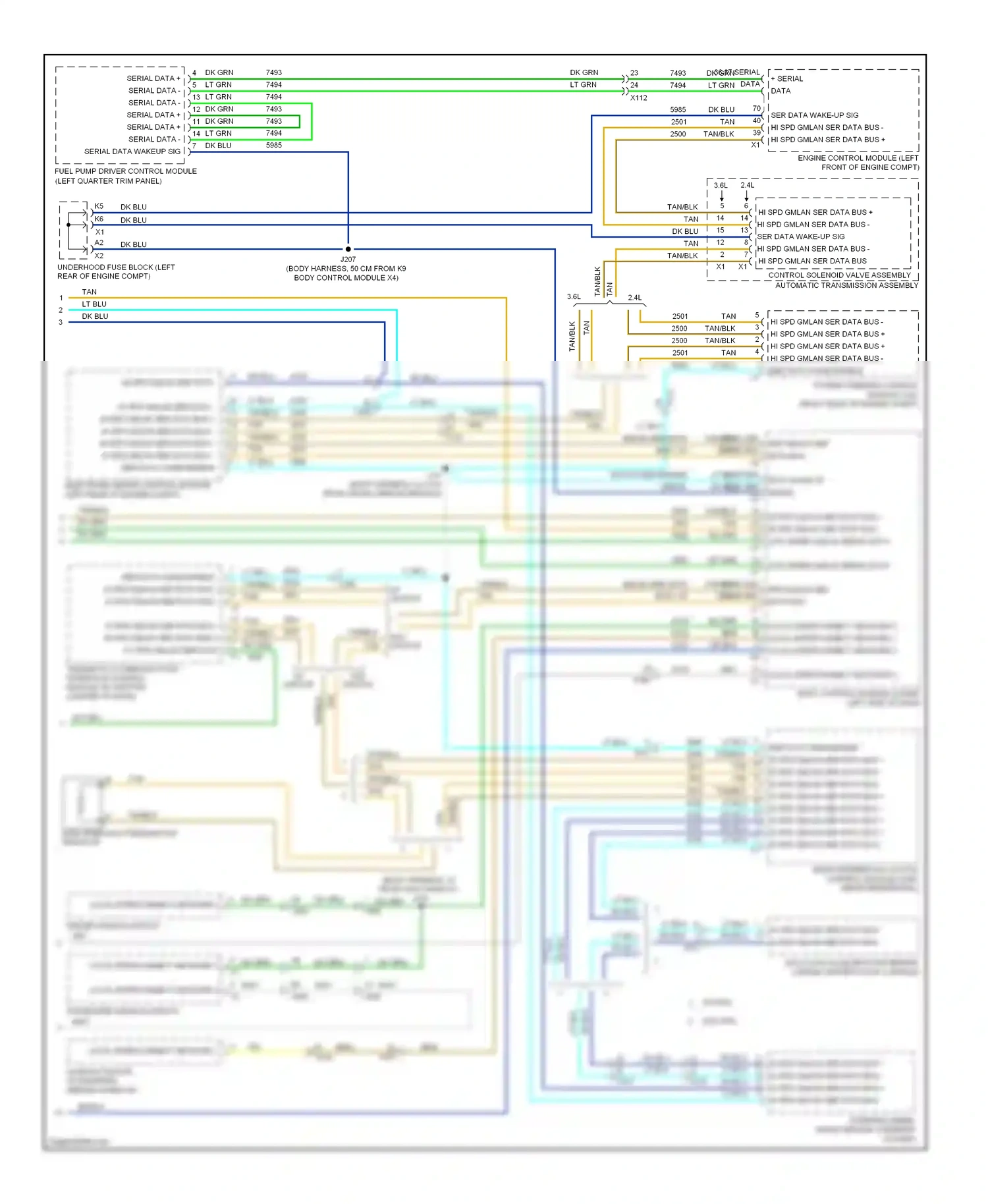 GMC Terrain I (2009-2015) telematics communication interface control module (w/ onstar) (center of dash) wiring diagram  (1 of 3)