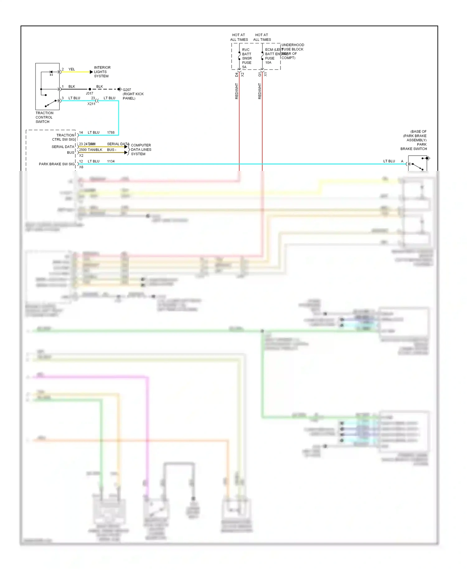 GMC Terrain I (2009-2015) (under passenger seat) wiring diagram  (1 of 4)