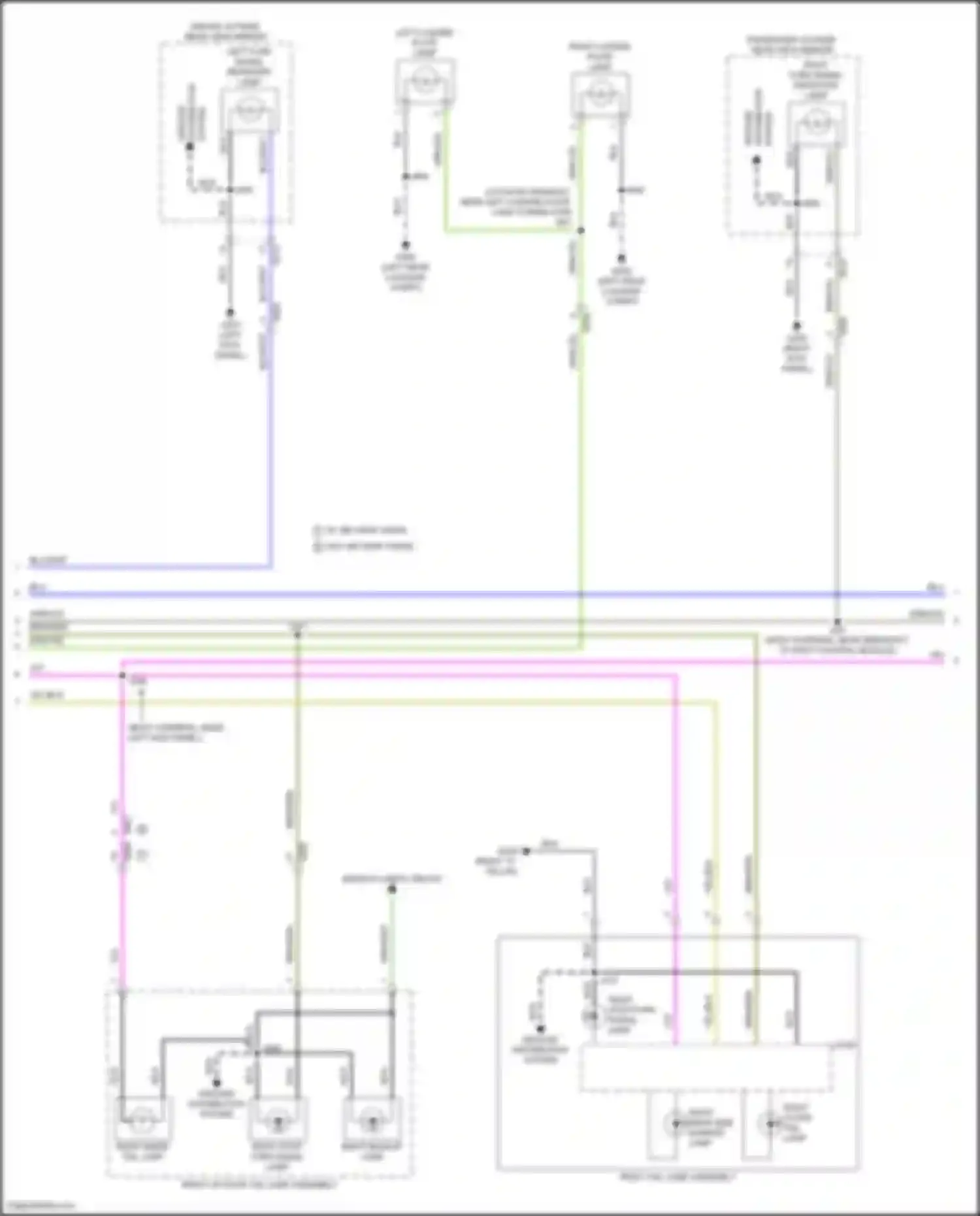 Terrain GMC II facelift (2021-2024): Exterior lamps circuit (3 of 4)