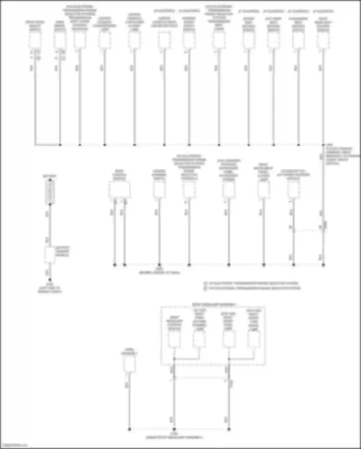 Terrain GMC II facelift (2021-2024): Ground distribution circuit (2 of 6)