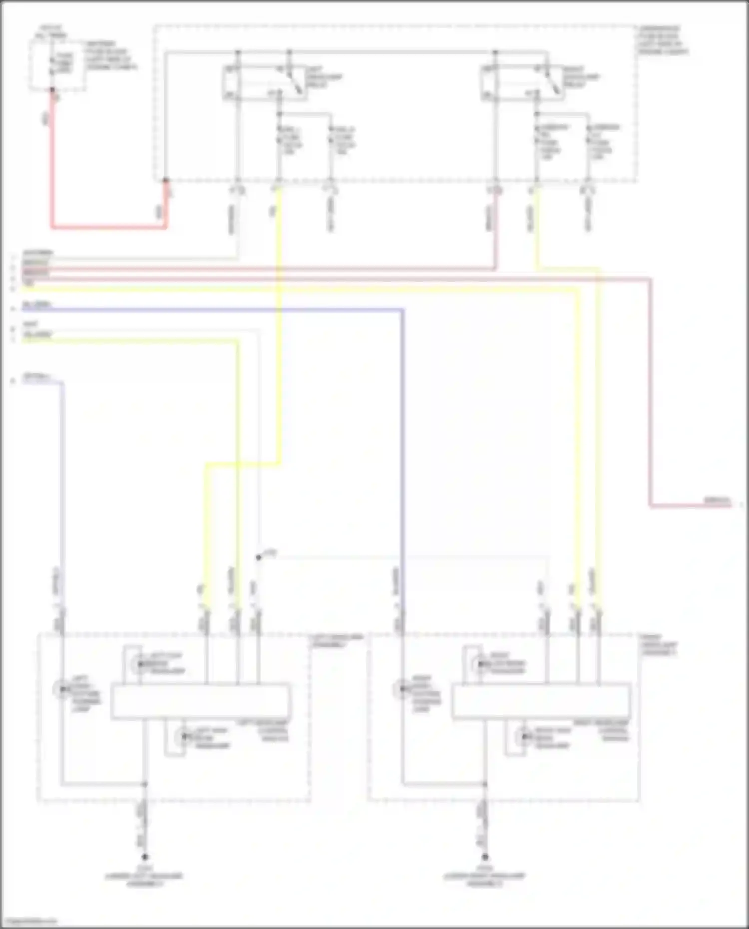 Terrain GMC II facelift (2021-2024): Headlights circuit (2 of 3)