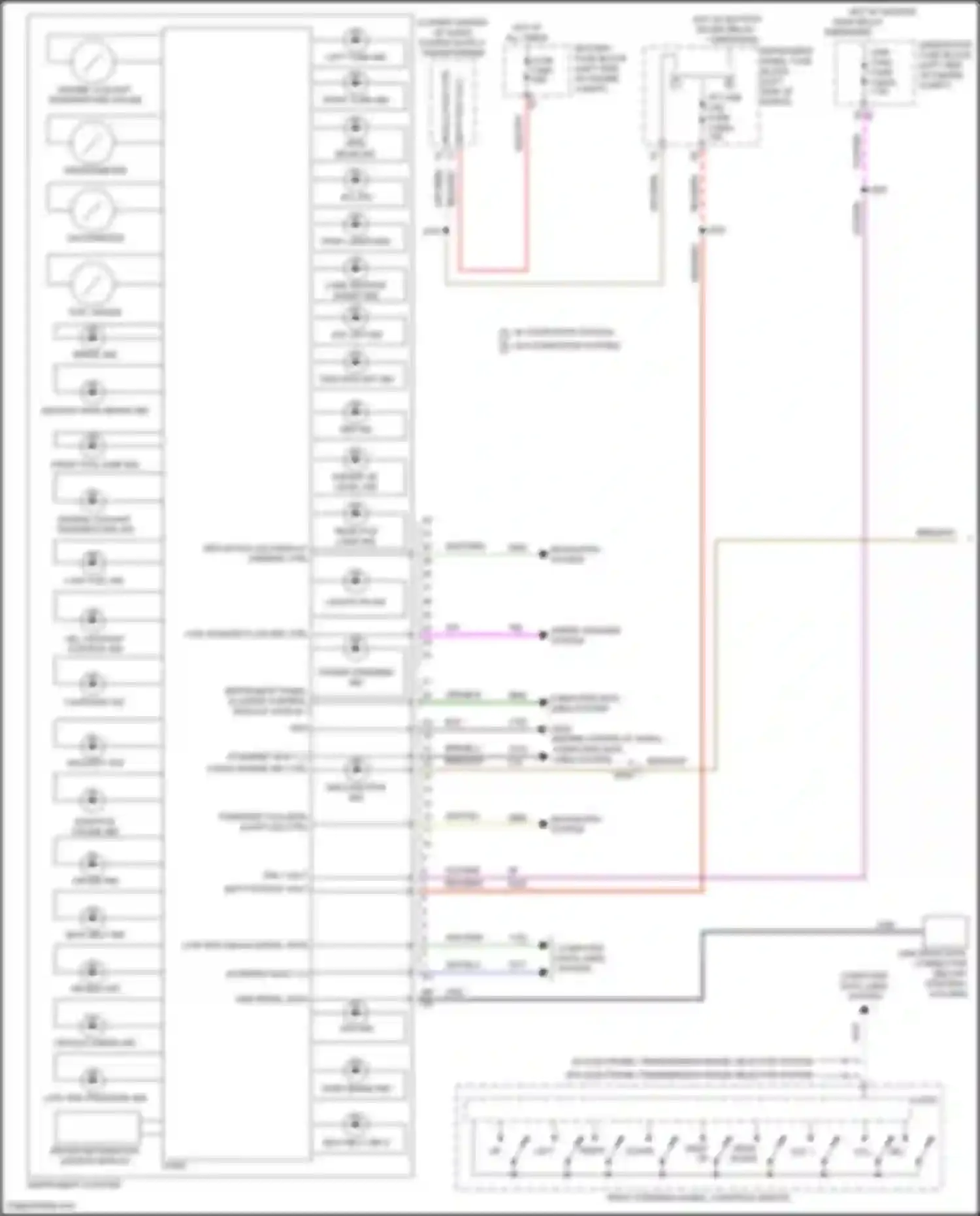 Terrain GMC II facelift (2021-2024): Instrument cluster circuit (1 of 3)