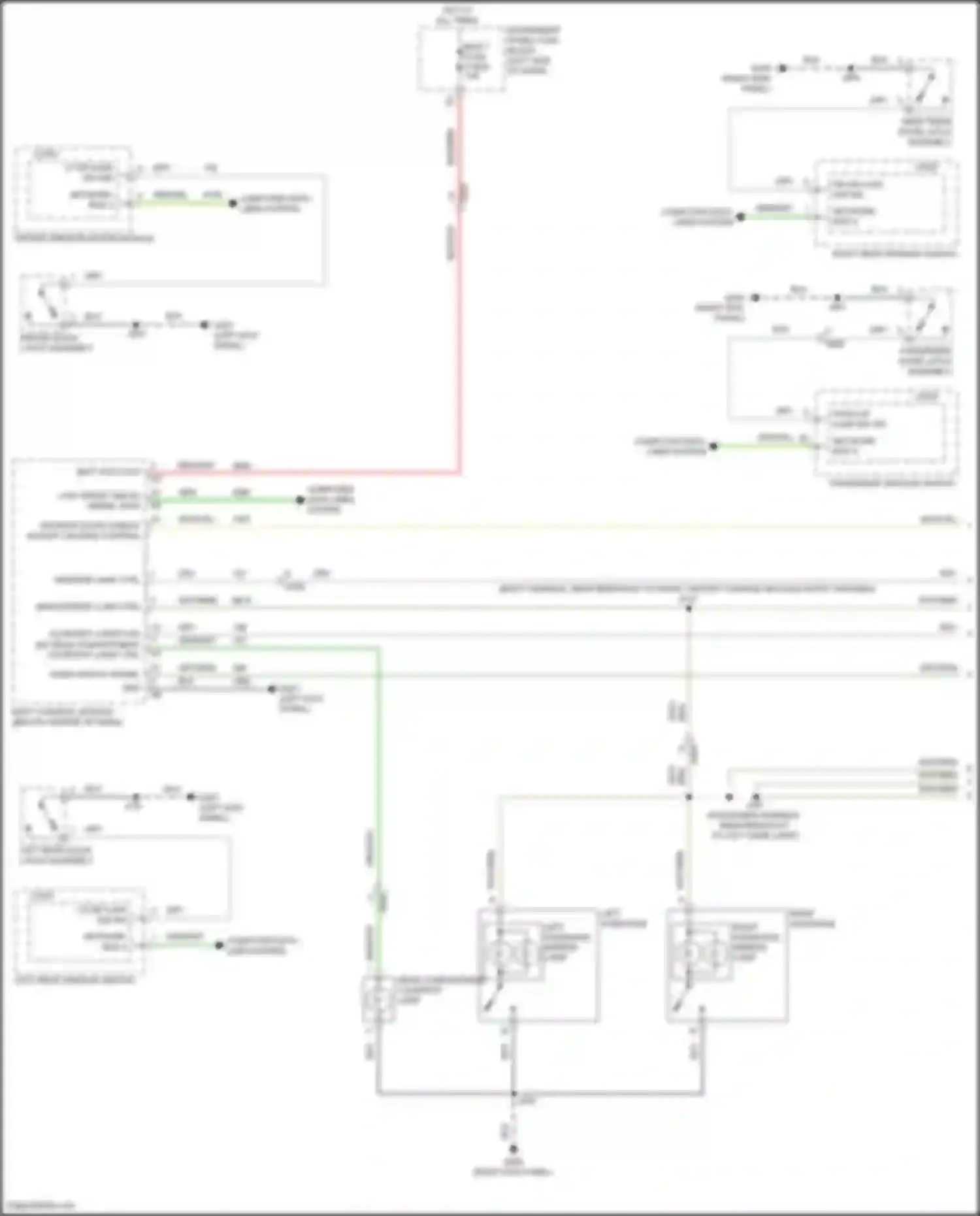 Terrain GMC II facelift (2021-2024): Courtesy lamps circuit (1 of 2)