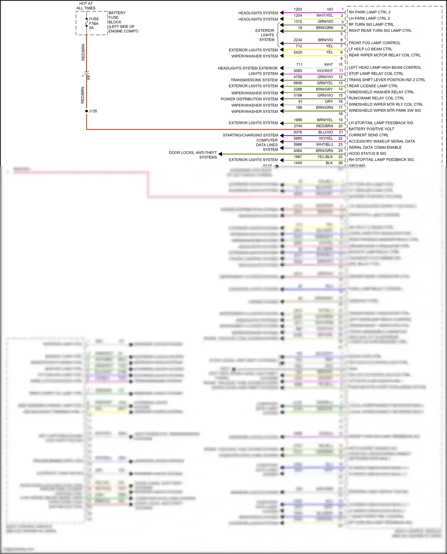 GMC Terrain II facelift (2021-2024) driver mode 2 indicator ctrl wiring diagram  (1 of 1)