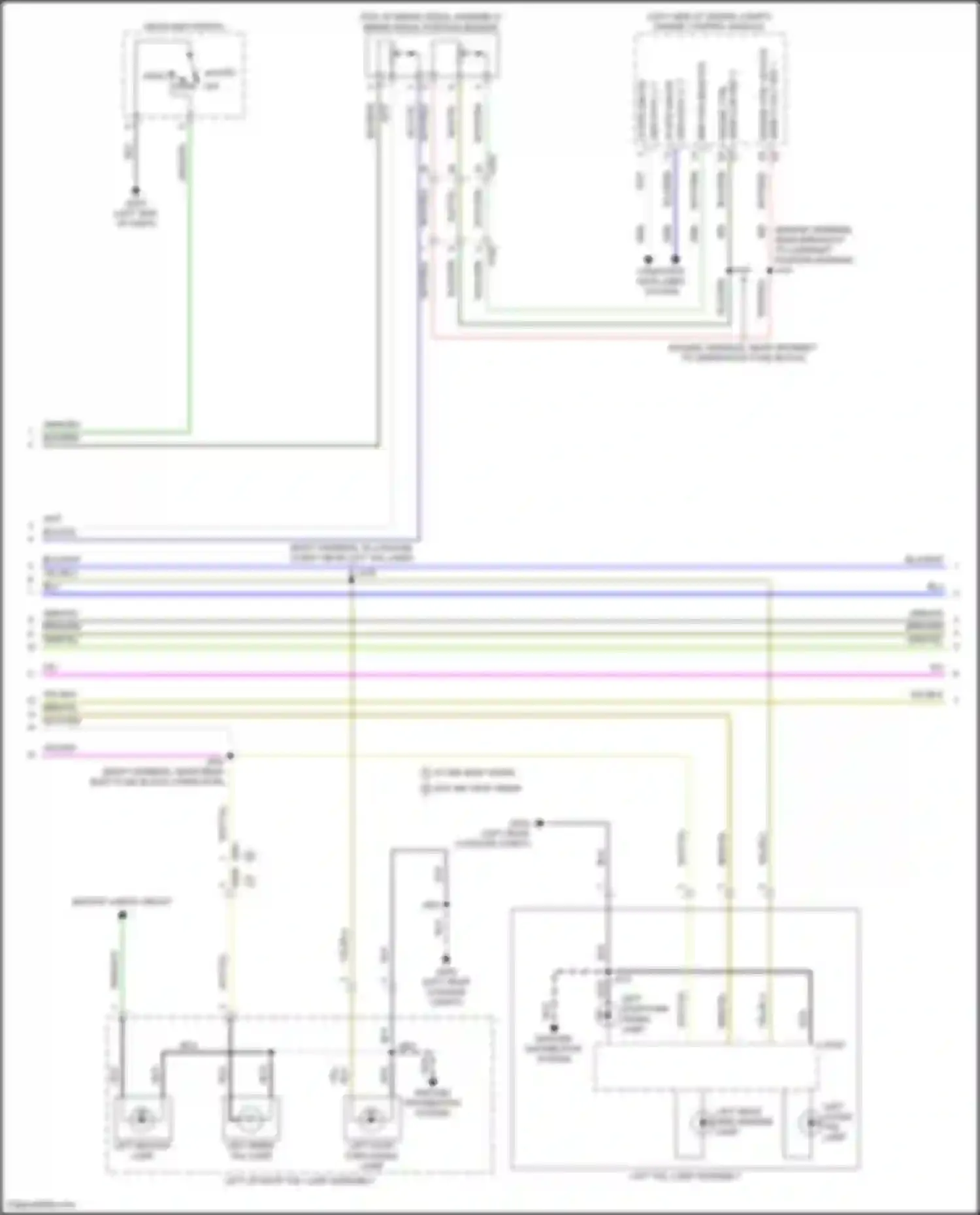 Wiring diagram left rear side marker lamp for GMC Terrain II facelift (2021-2024) (1 of 2)