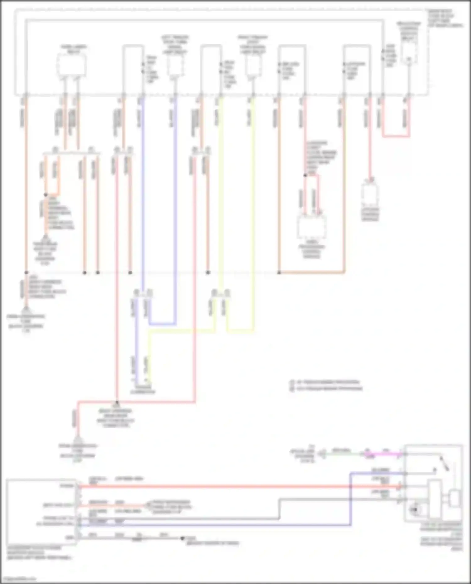Wiring diagram left trailer stop/ turn signal lamp relay for GMC Terrain II facelift (2021-2024) (1 of 1)