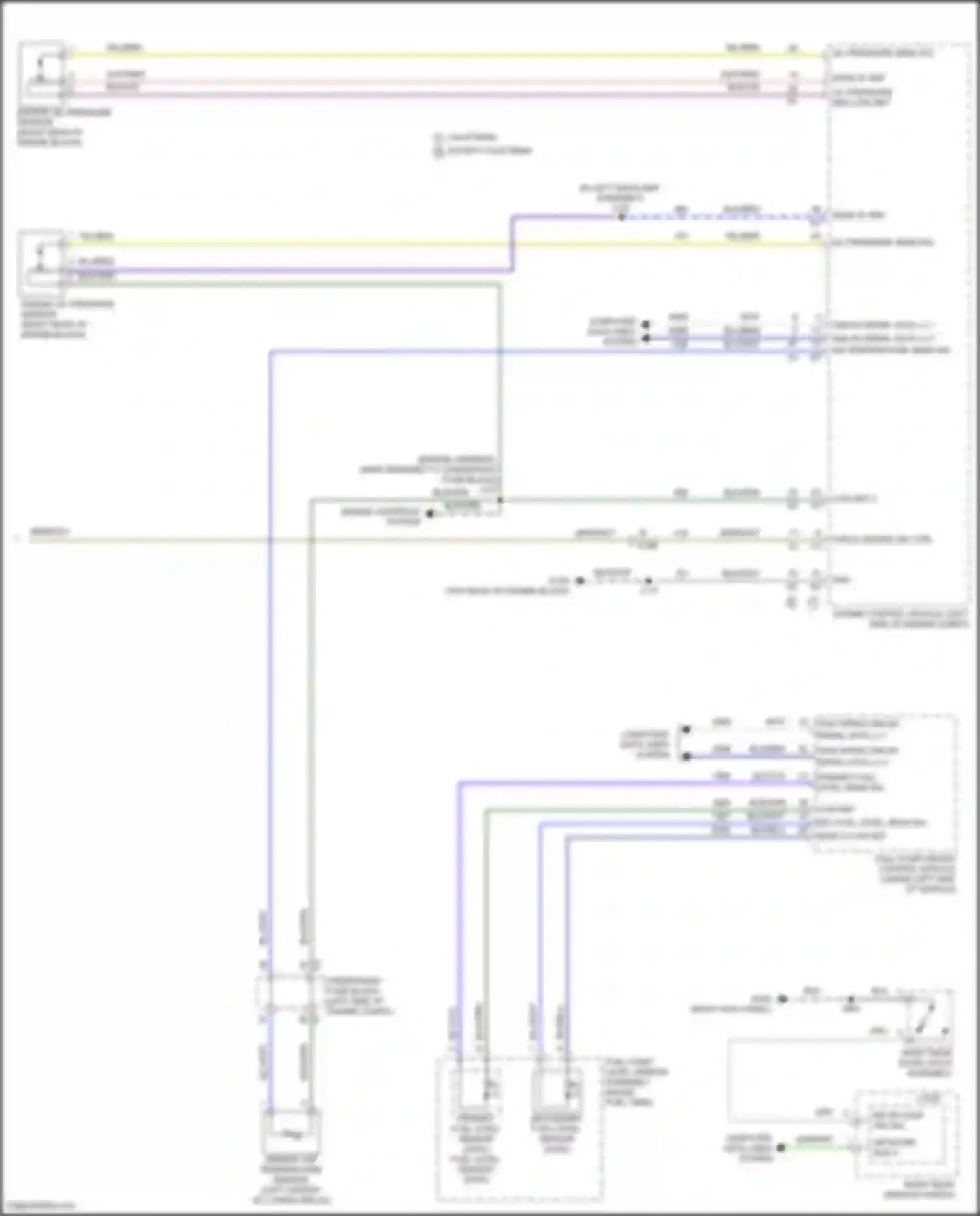 Wiring diagram primary fuel level sensor for GMC Terrain II facelift (2021-2024) (1 of 3)