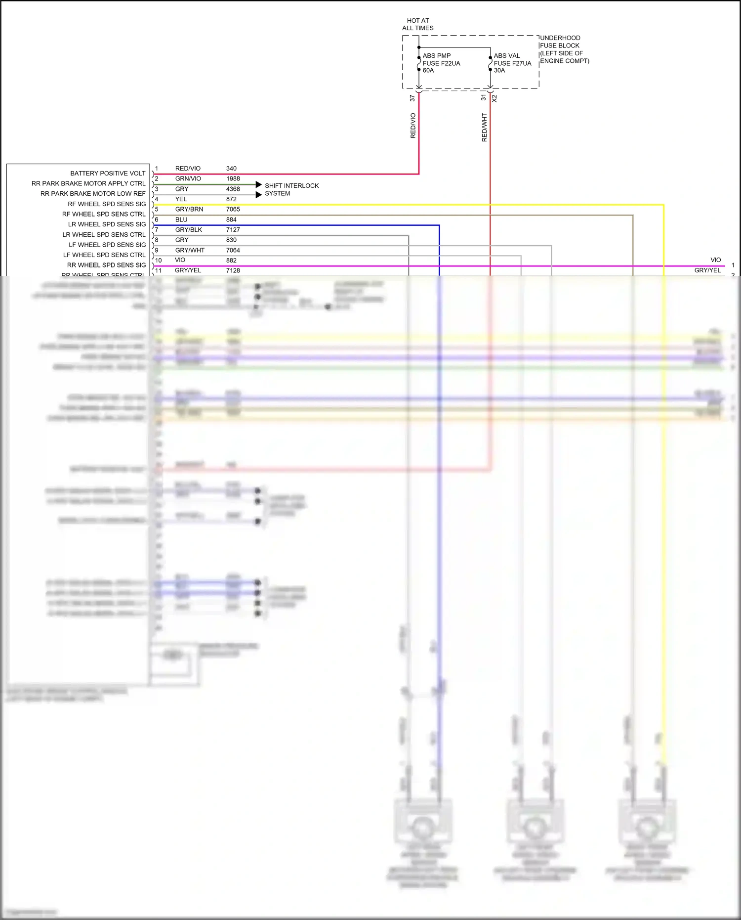 GMC Terrain II facelift (2021-2024) shift interlock system wiring diagram  (1 of 1)