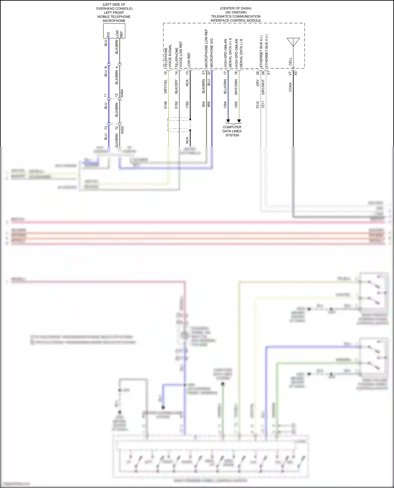 GMC Terrain II facelift (2021-2024) telematics communication interface control module wiring diagram  (4 of 9)