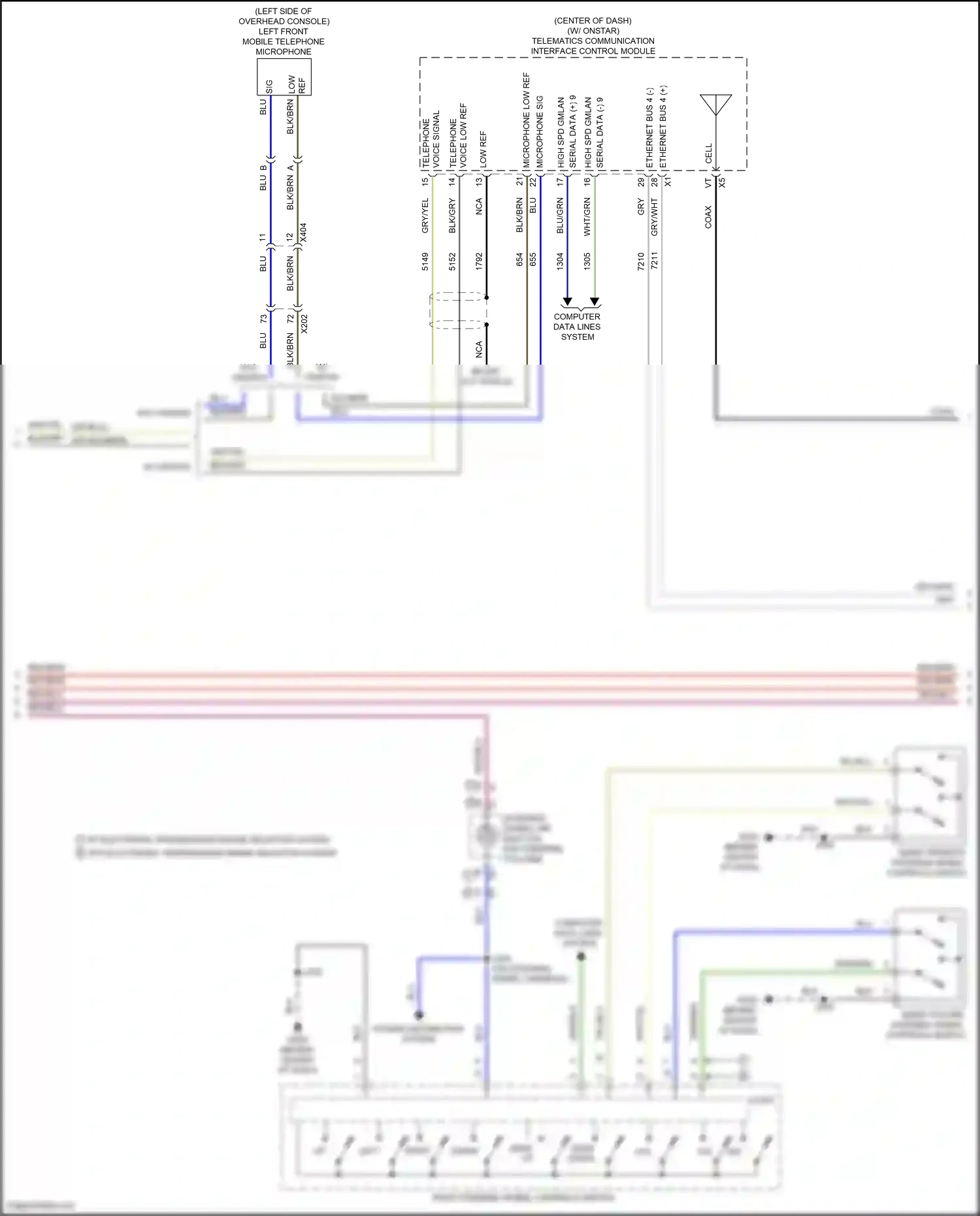 GMC Terrain II facelift (2021-2024) telematics communication interface control module wiring diagram  (5 of 9)