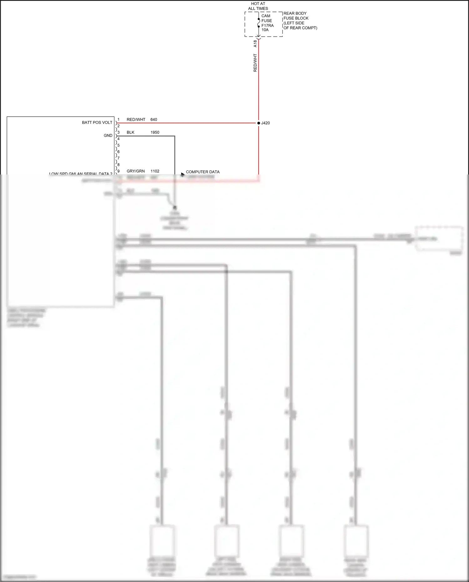 GMC Terrain II facelift (2021-2024) video processing control module wiring diagram  (1 of 4)