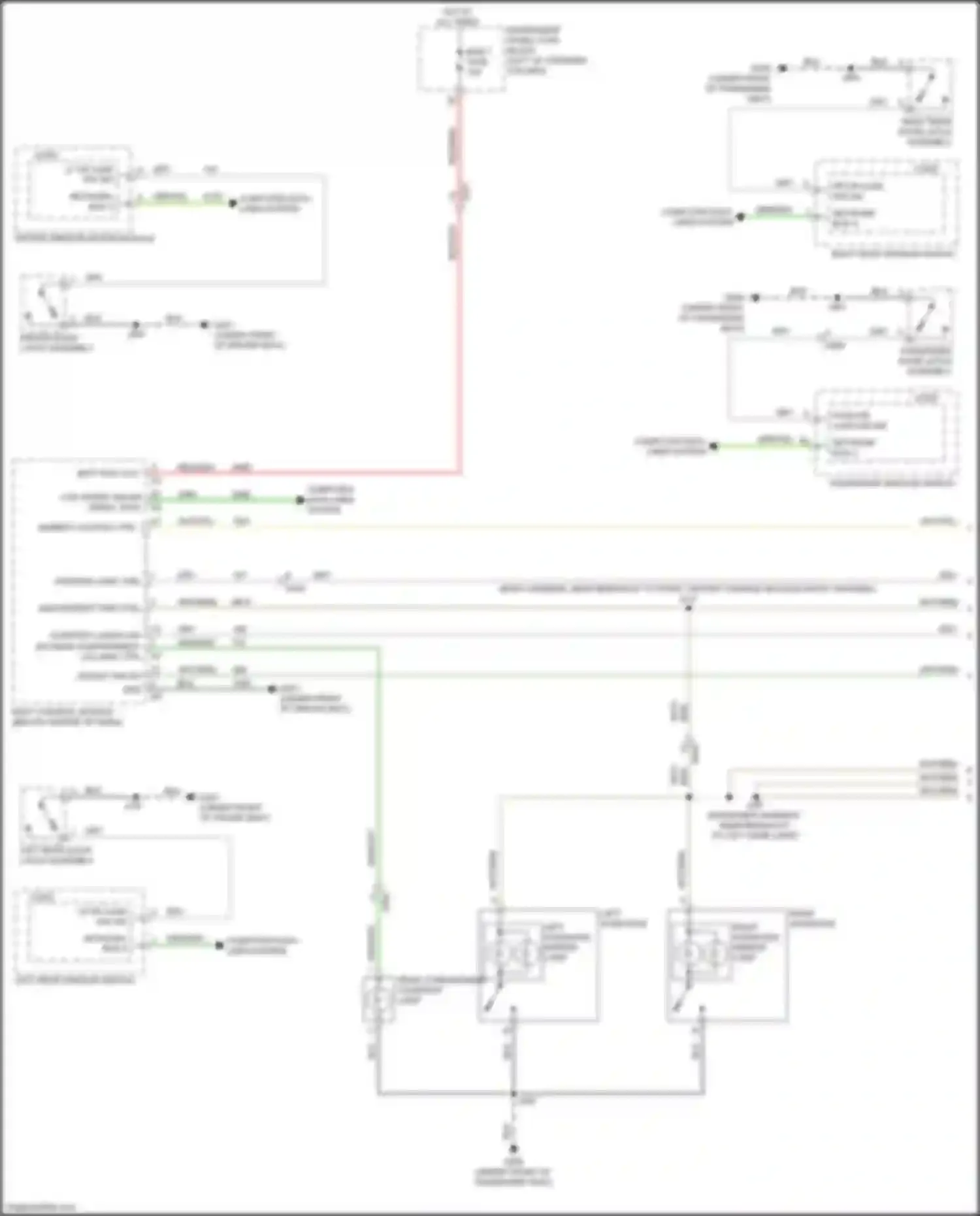 Terrain GMC II (2017-2021): Courtesy lamps circuit (1 of 2)