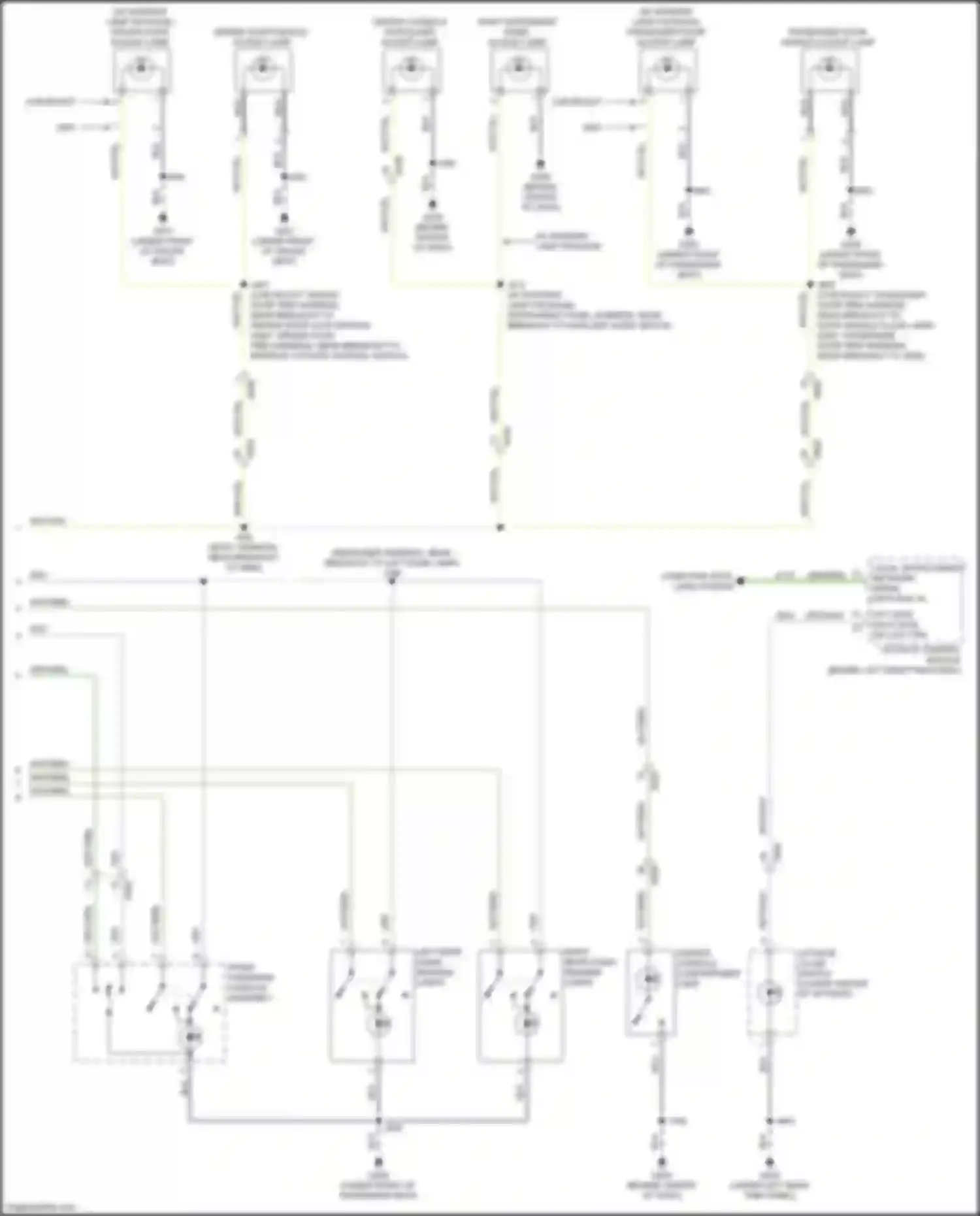 Terrain GMC II (2017-2021): Courtesy lamps circuit (2 of 2)